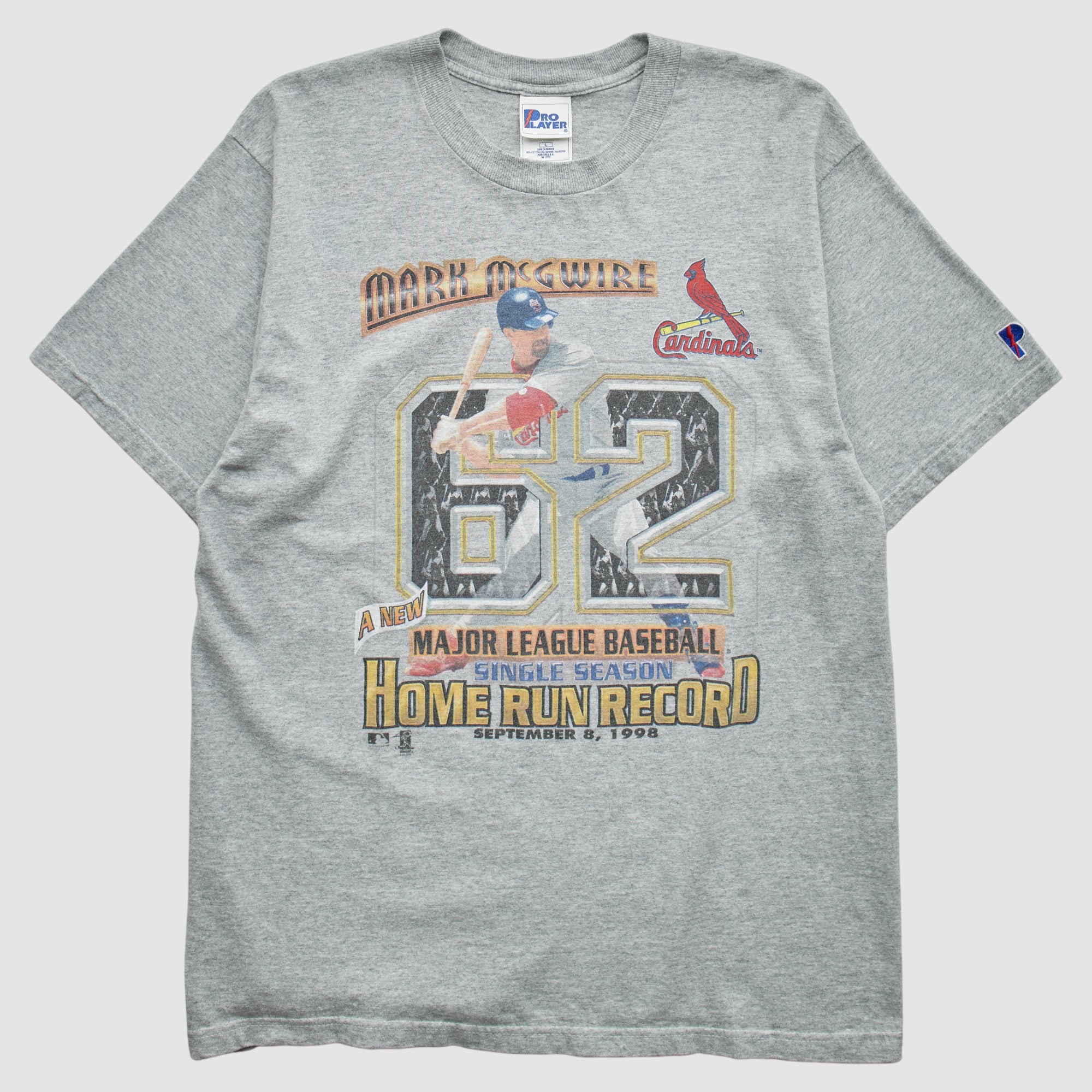 St. Louis Cardinals Pro Player 1998 T-Shirt - Heather Gray - M