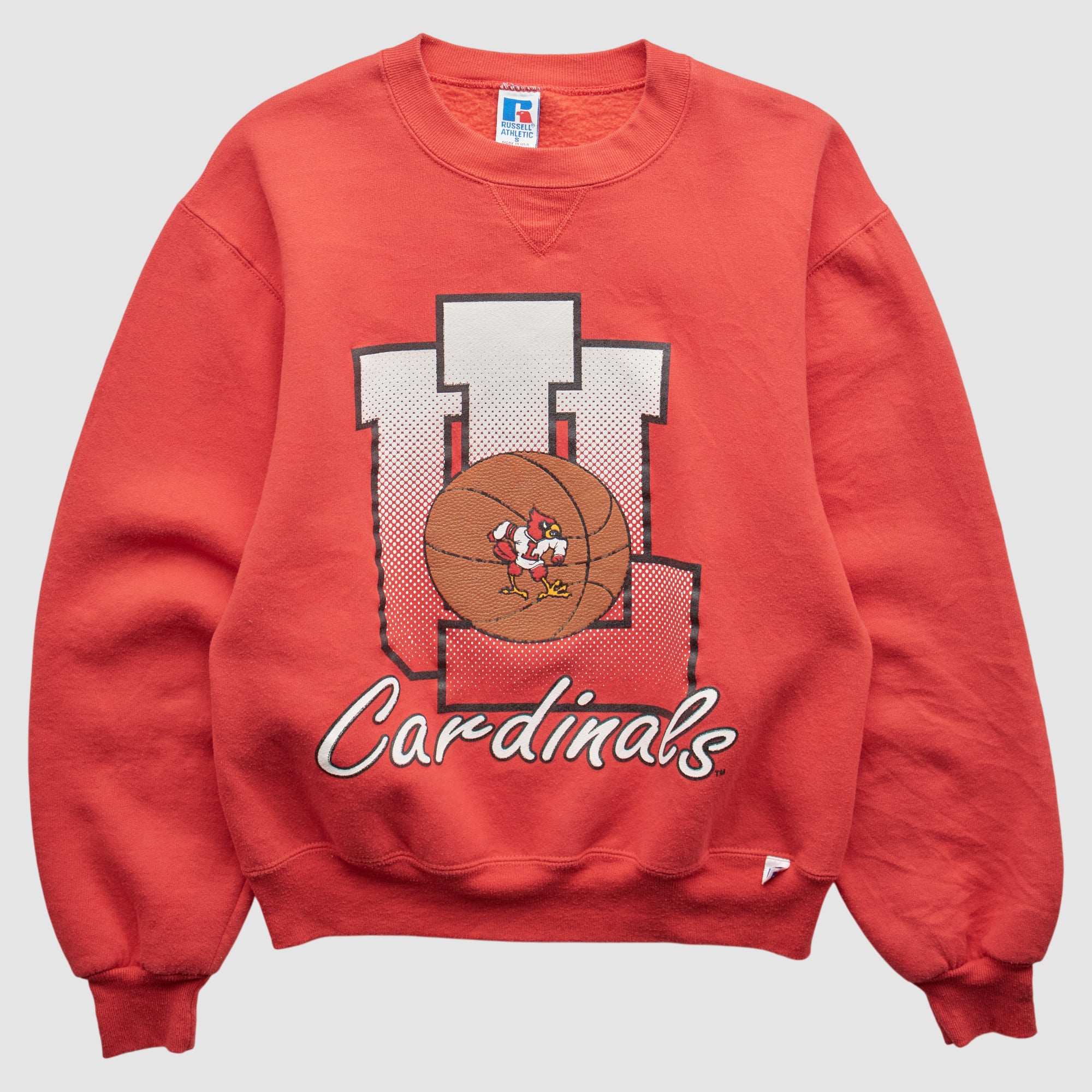 Louisville Cardinals Russell 90s Pullover Sweatshirt - Red - XS