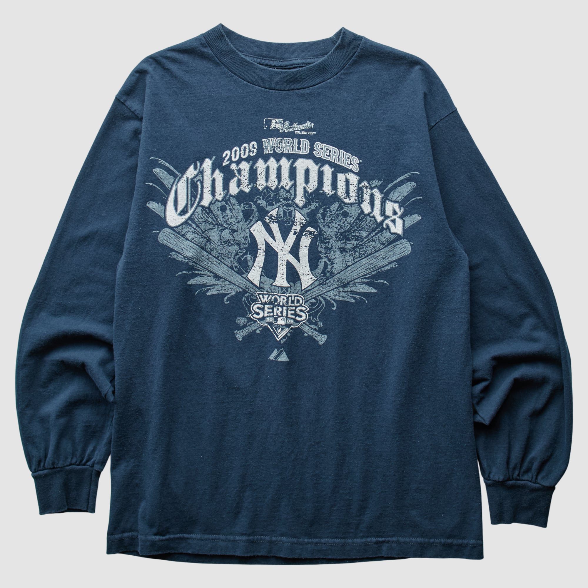 New York Yankees Majestic 2009 Long Sleeve T-Shirt - Navy - S