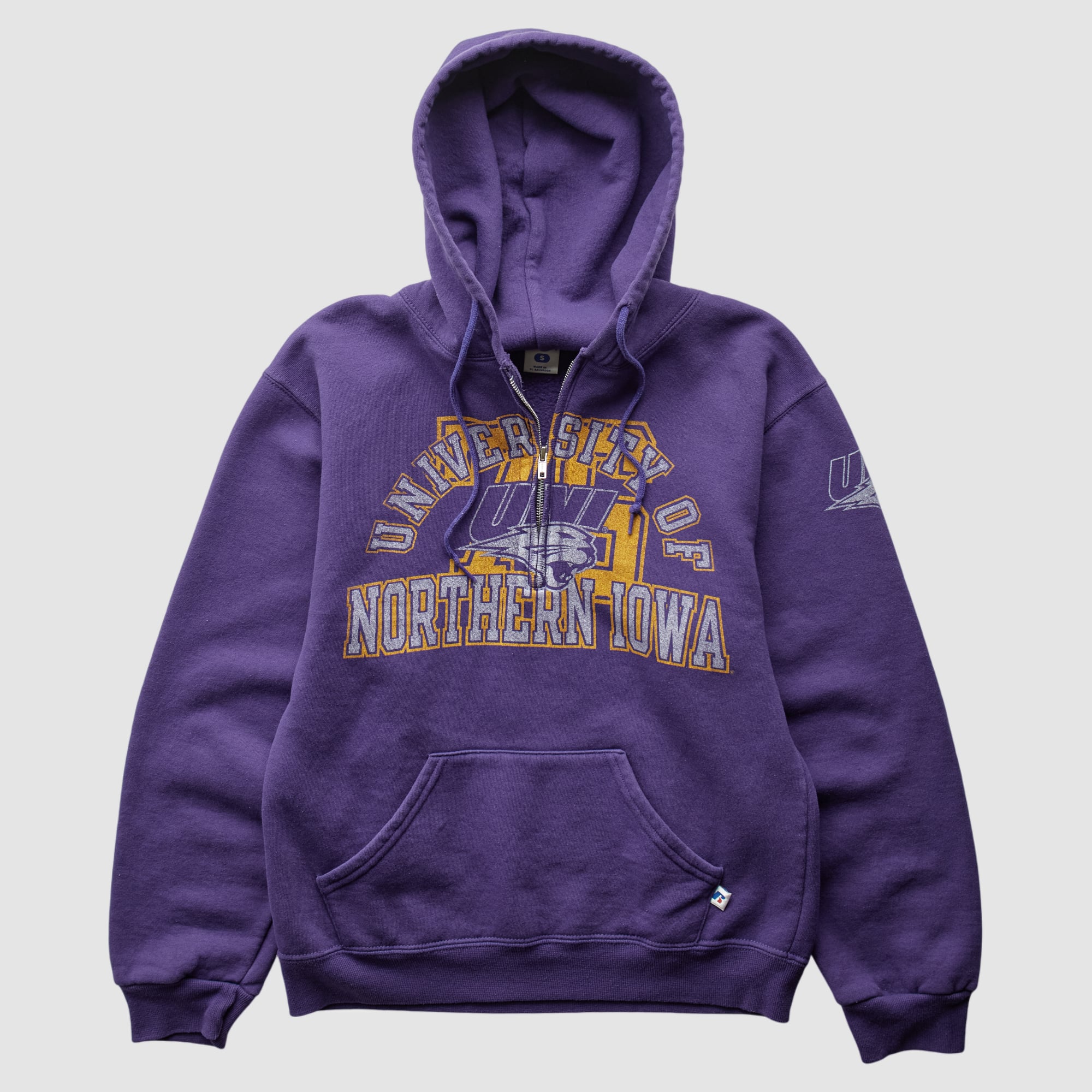 Northern Iowa Panthers Russell 2000s 1/4 Zip Sweatshirt - Purple - XS