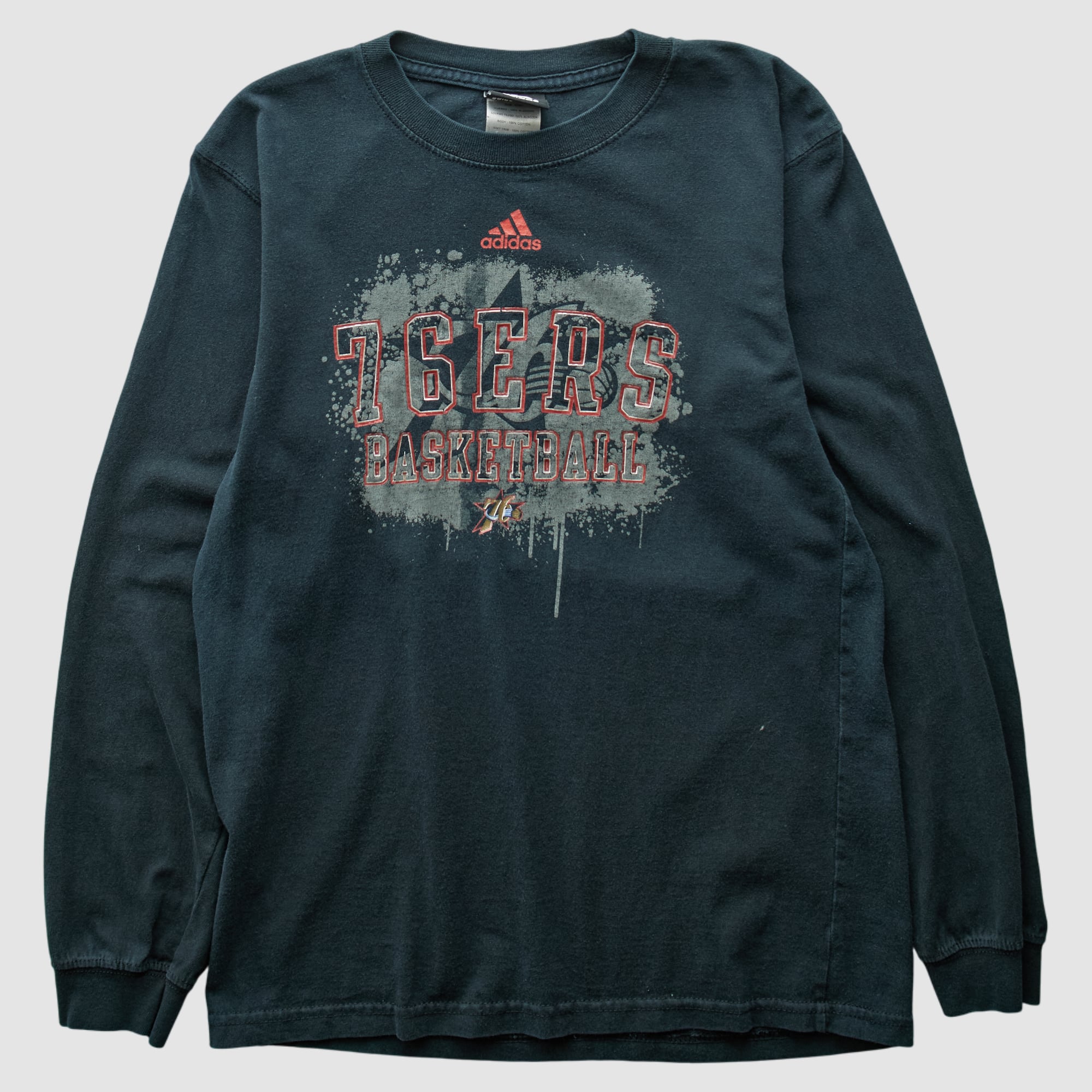 Philadelphia 76ers Adidas 2000s Long Sleeve T-shirt - Black - XS