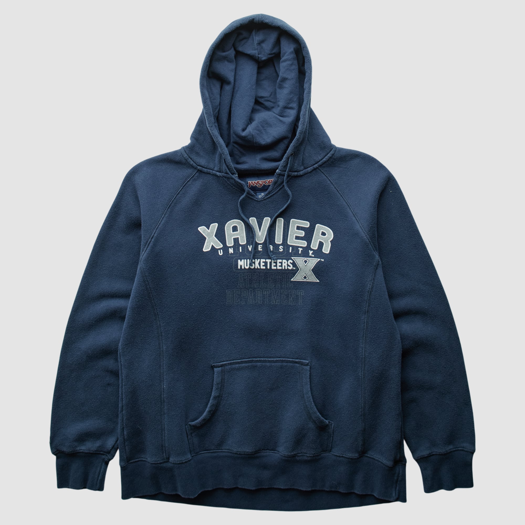 Xavier Musketeers Jansport 2000s Hooded Pullover Sweatshirt - Navy - S