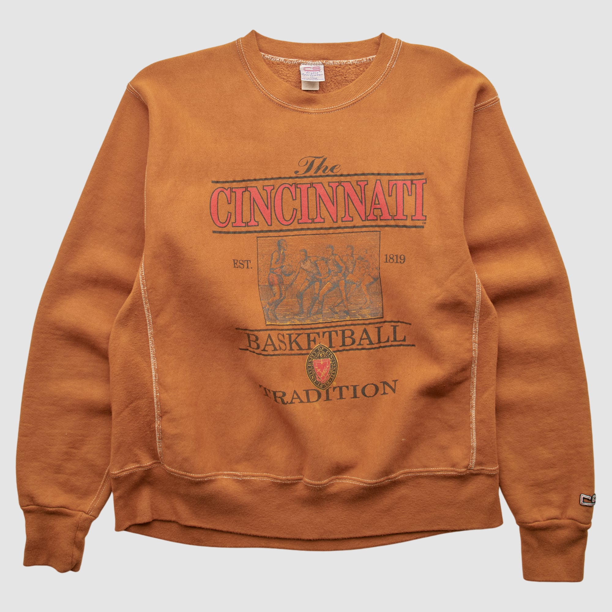 Cincinnati Bearcats CS Sports 90s Pullover Sweatshirt - Orange - M