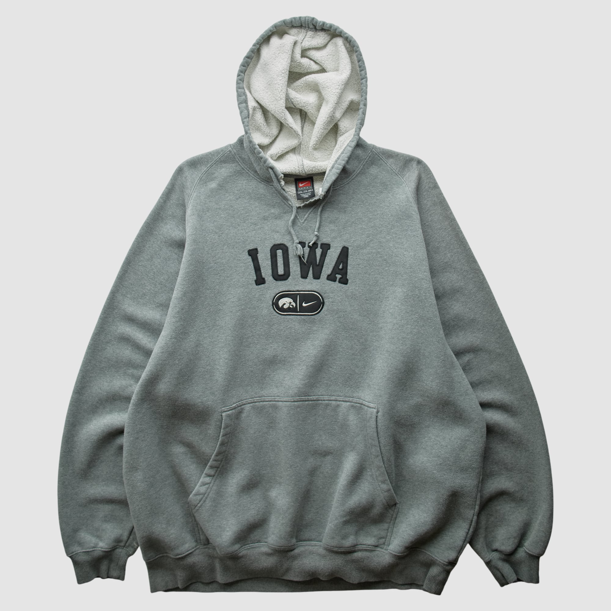 Iowa Hawkeyes Nike 2000s Hooded Pullover Sweatshirt - Gray - 3XL