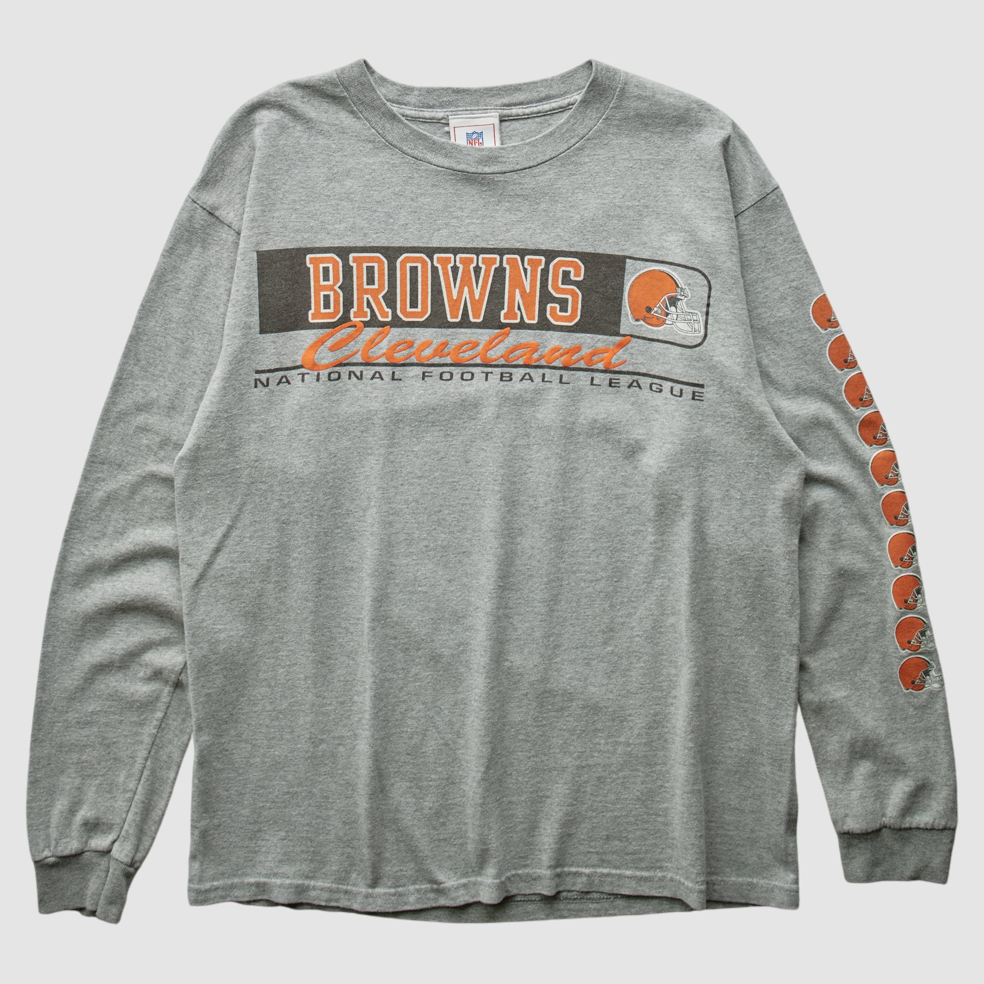 Cleveland Browns NFL 2000s Long Sleeve T-shirt - Heather Gray - 2XL