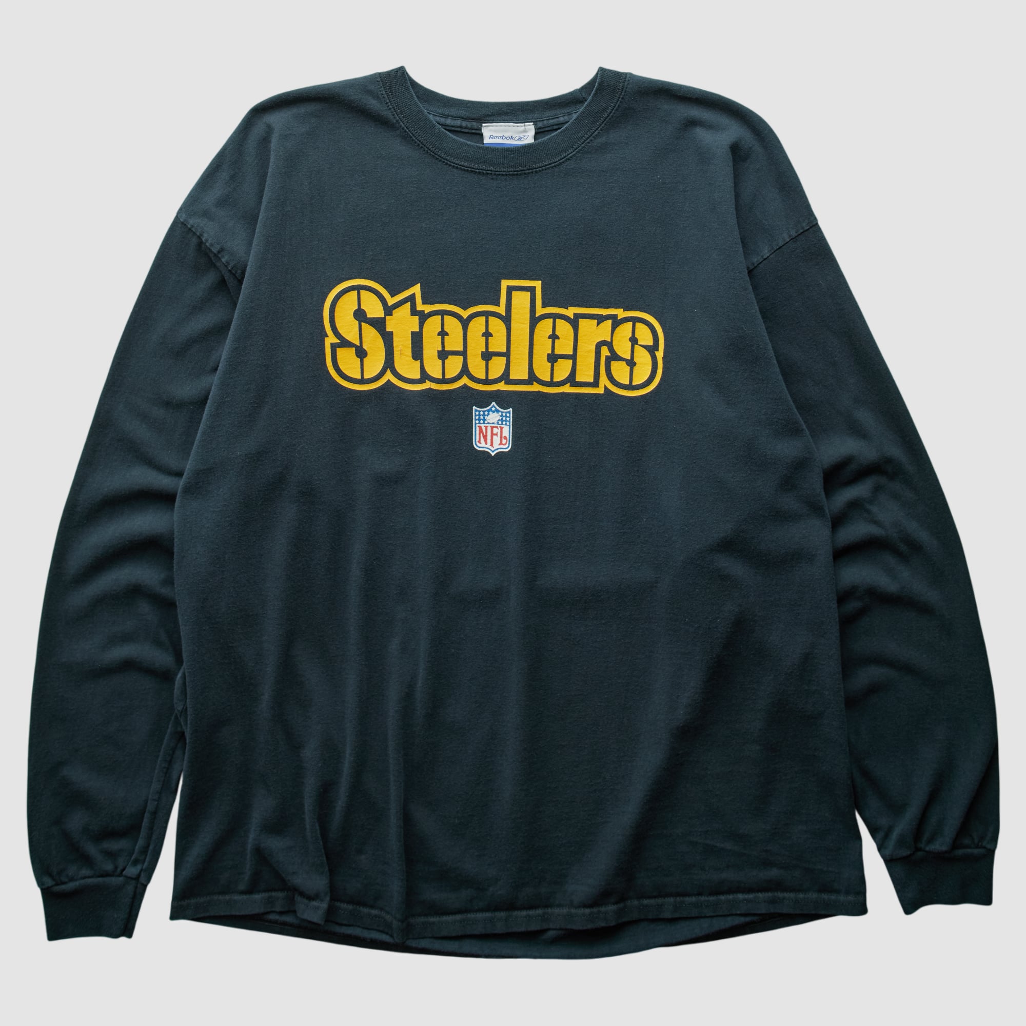 Pittsburgh Steelers Reebok 2000s Long Sleeve T-shirt - Black - 2XL