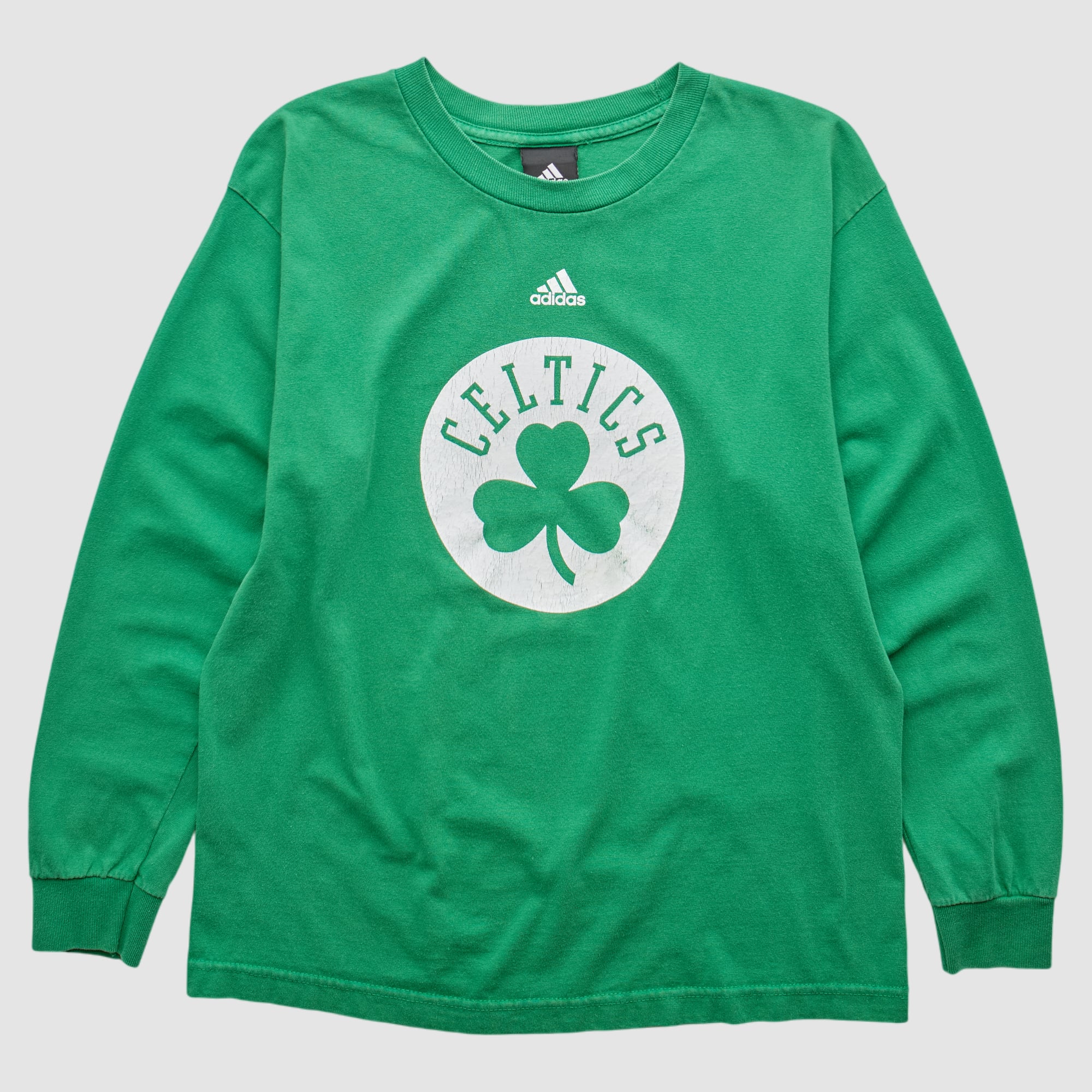 Boston Celtics Adidas 2010s Long Sleeve T-shirt - Green - XS