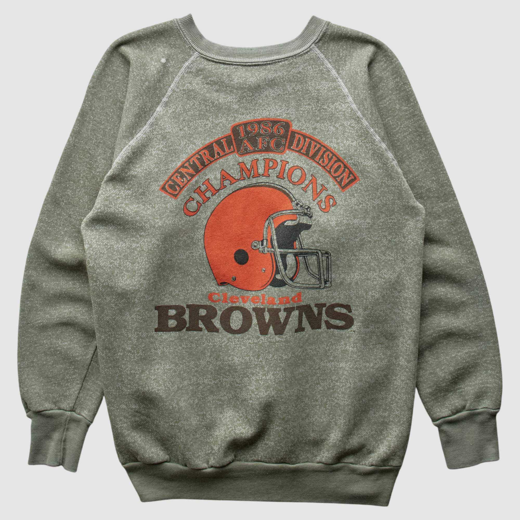 Cleveland Browns 1986 Pullover Sweatshirt - Olive - XXS