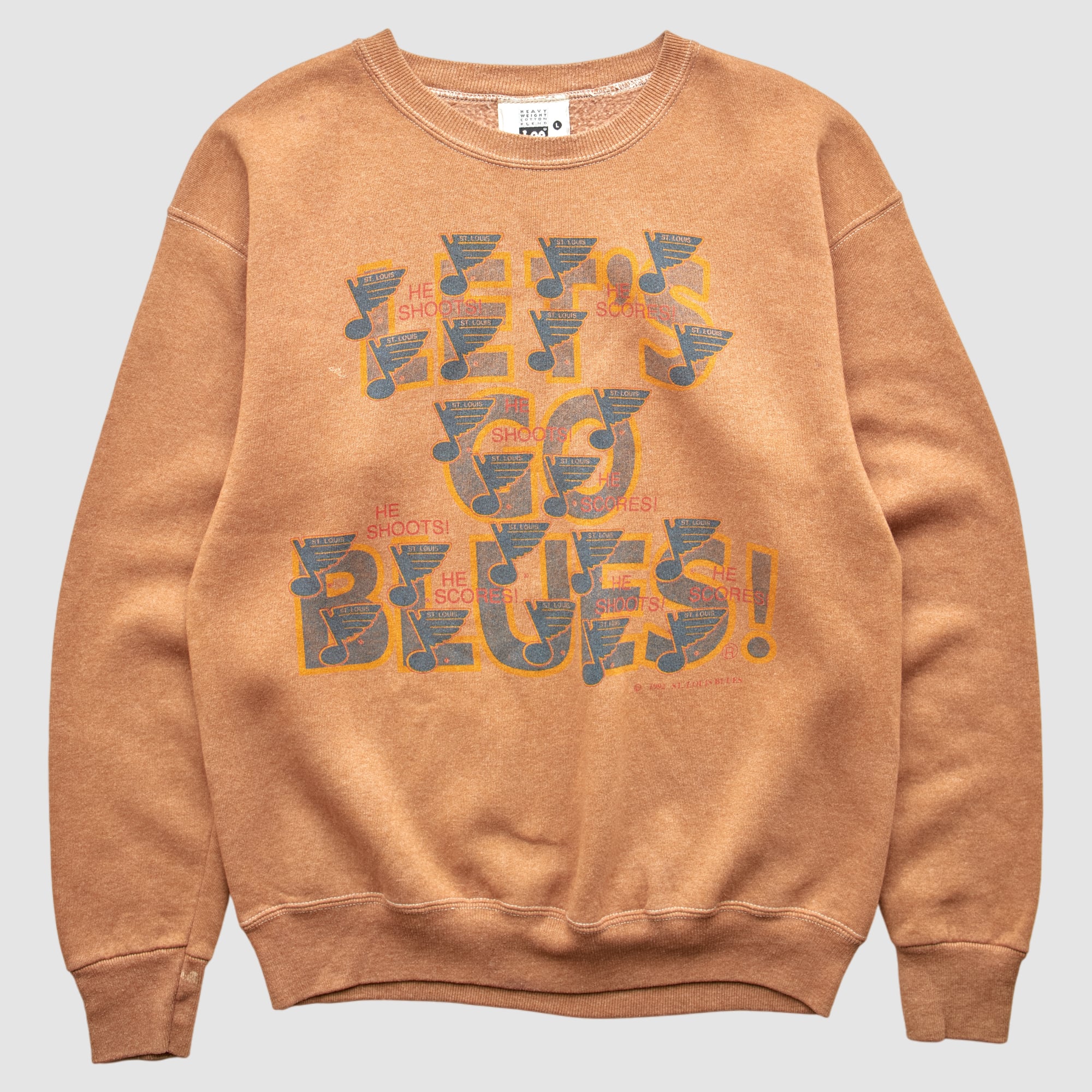 St. Louis Blues Lee Apparel 1992 Pullover Sweatshirt - Tan - XS