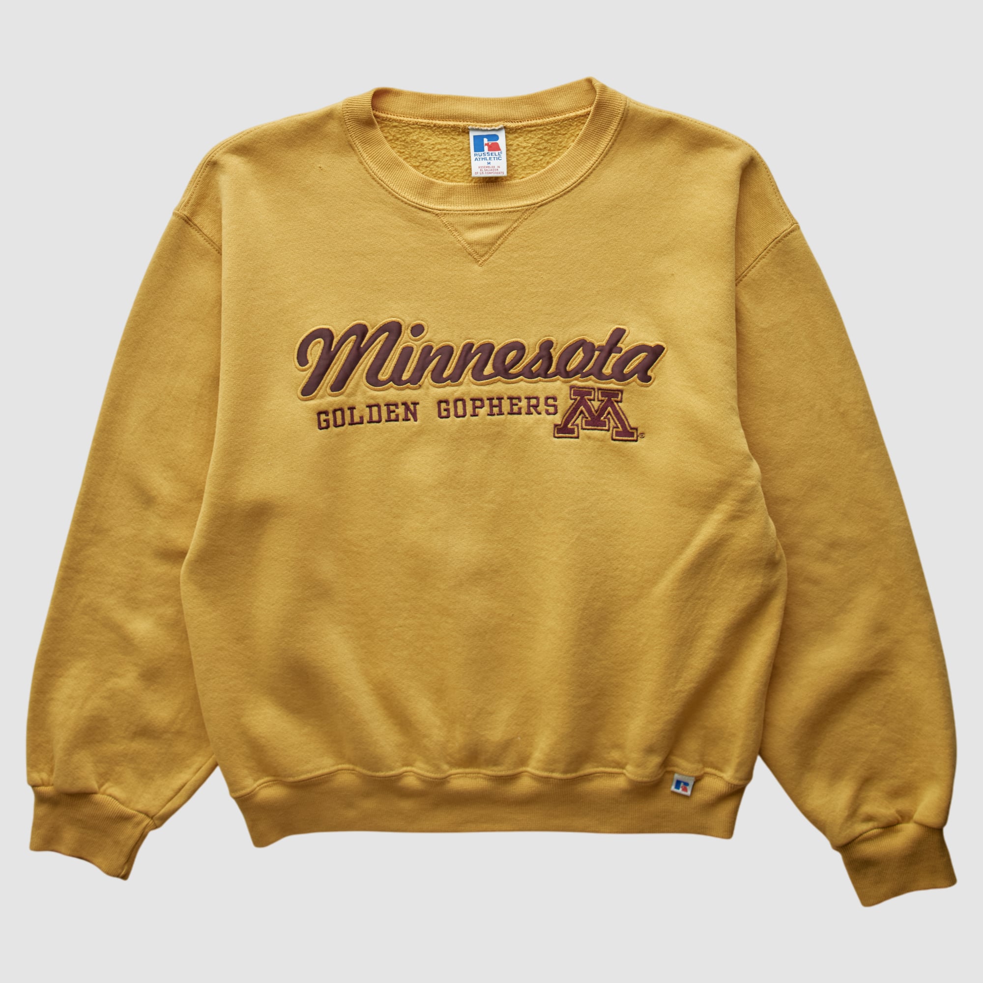 Minnesota Golden Gophers Russell 90s Pullover Sweatshirt - Yellow - XS