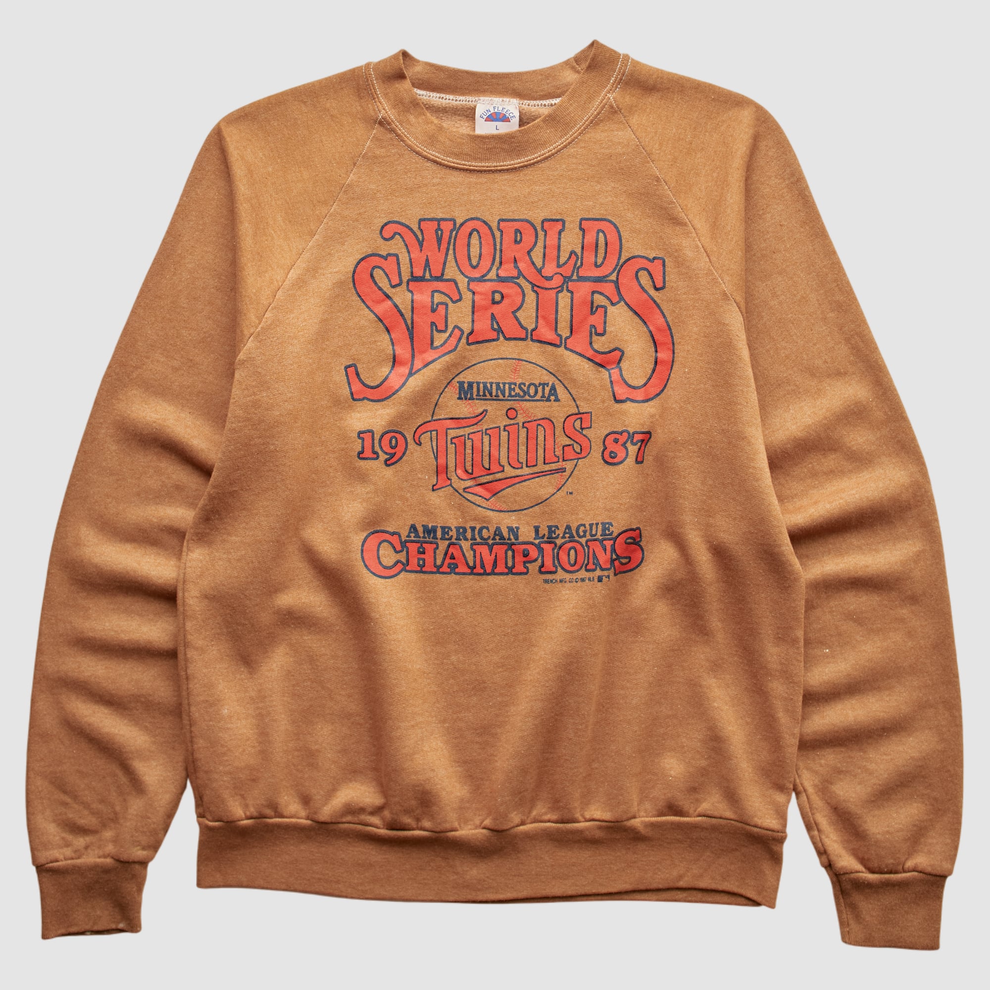 Minnesota Twins 1987 Pullover Sweatshirt - Tan - XS