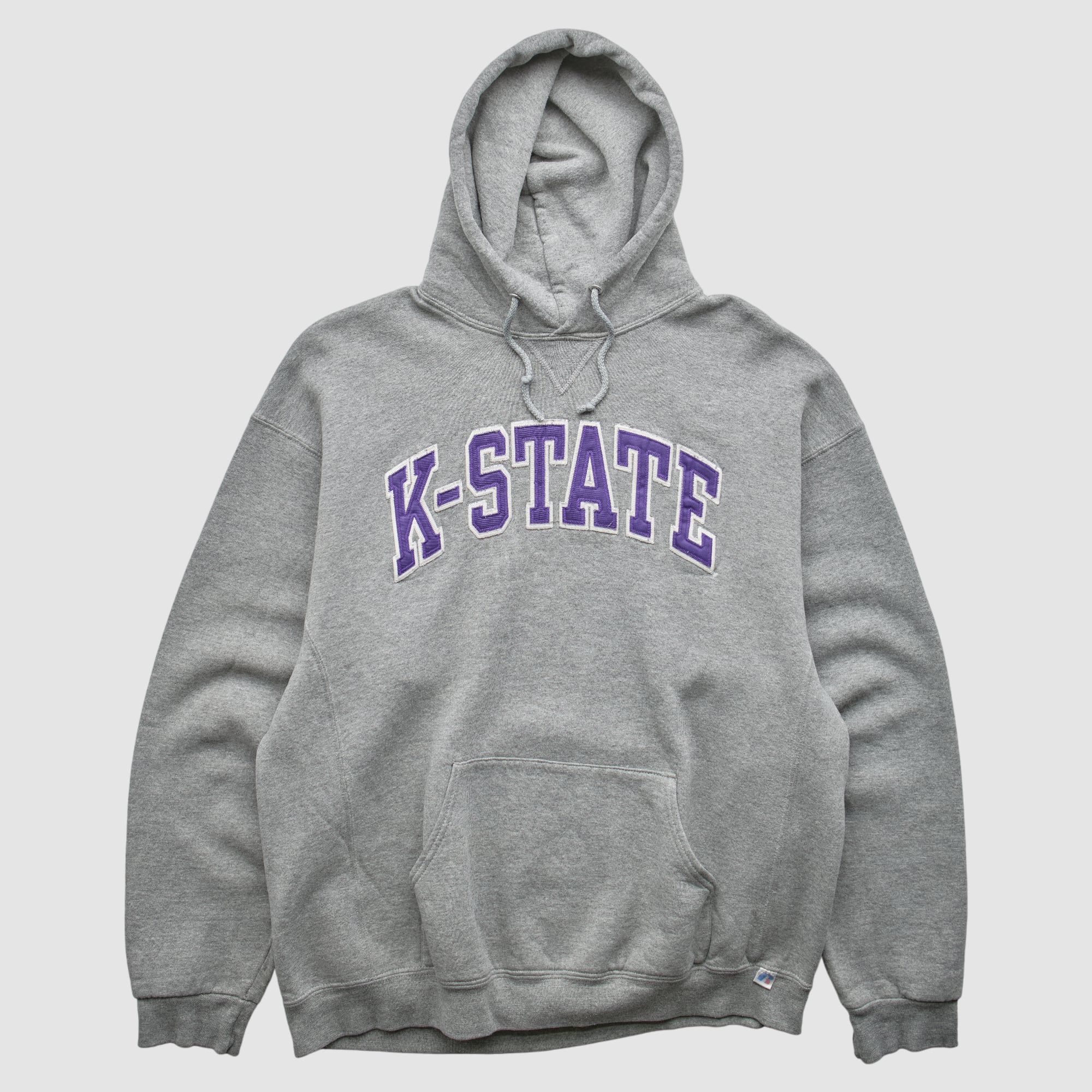 Kansas State Wildcats Russell 2000s Hooded Pullover Sweatshirt - Heather Gray - L