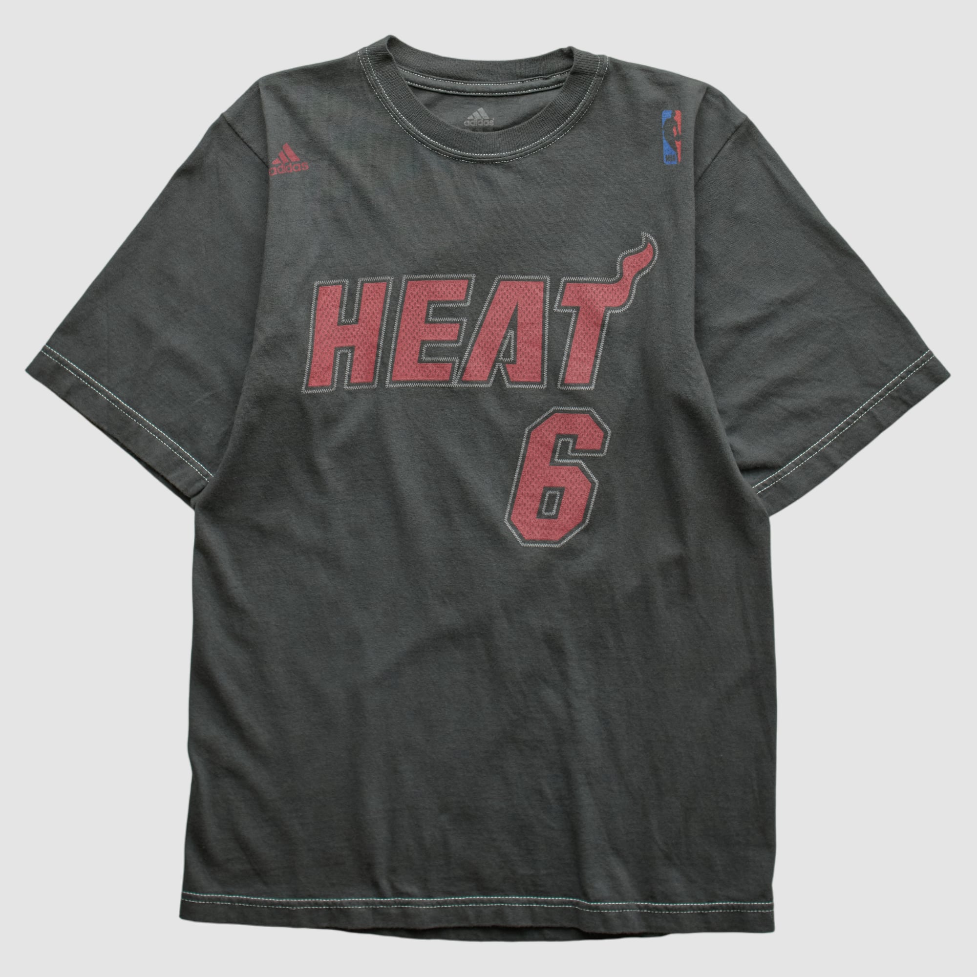 Miami Heat Adidas 2010s T-shirt - Charcoal - XXS