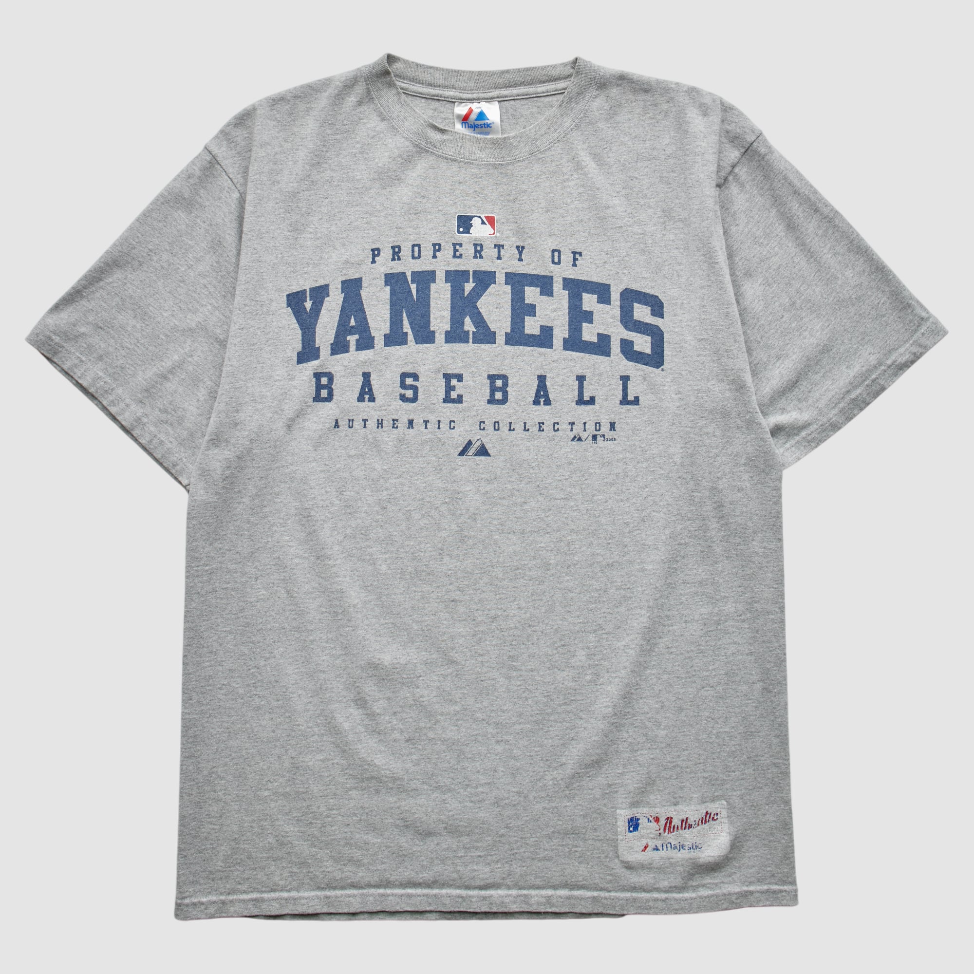 New York Yankees Majestic 2005 T-shirt - Heather Gray - XS