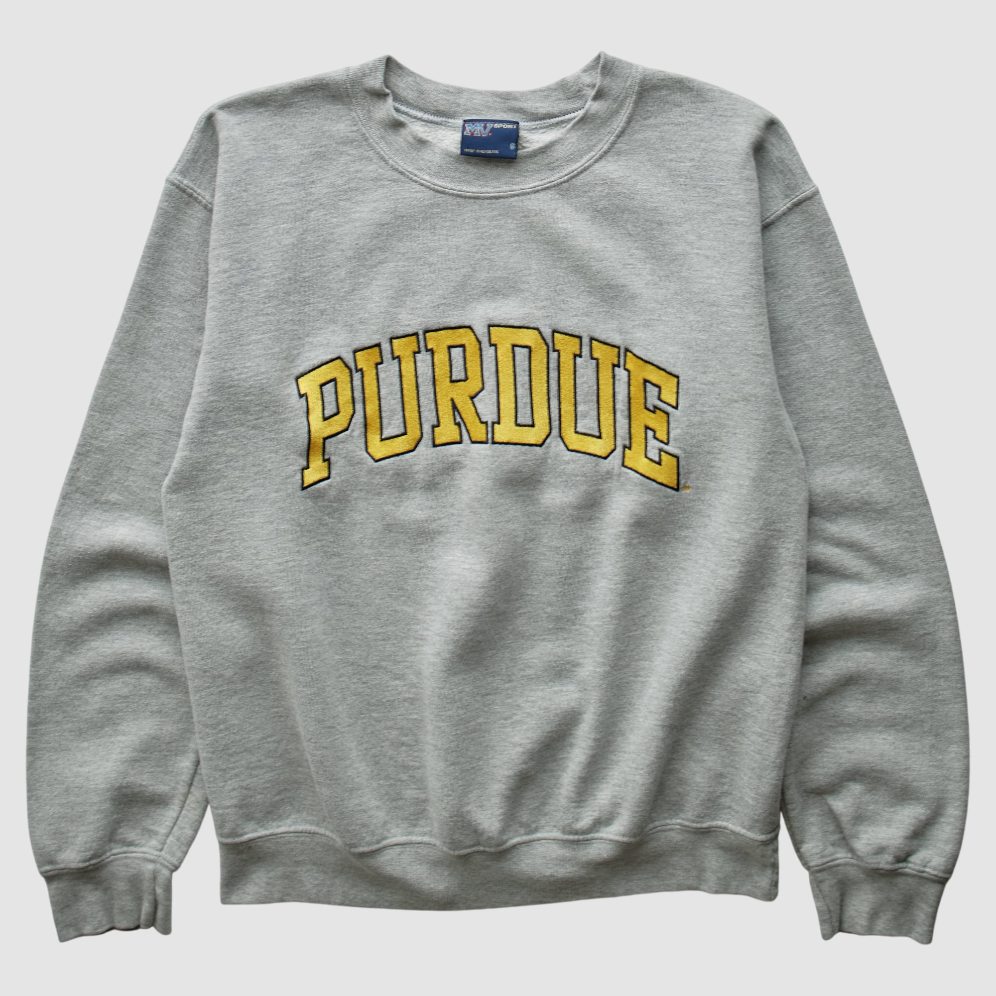 Purdue Boilermakers MV Sport 2000s Pullover Sweatshirt - Heather Gray - XXS