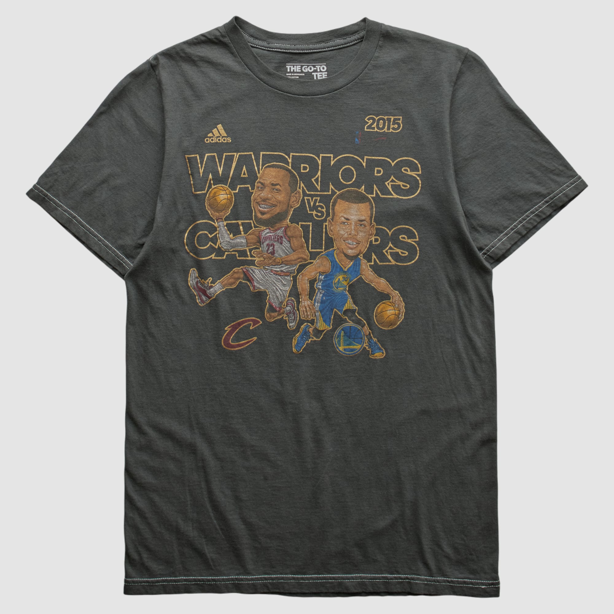 Golden State Warriors Adidas 2015 T-shirt - Charcoal - XXS