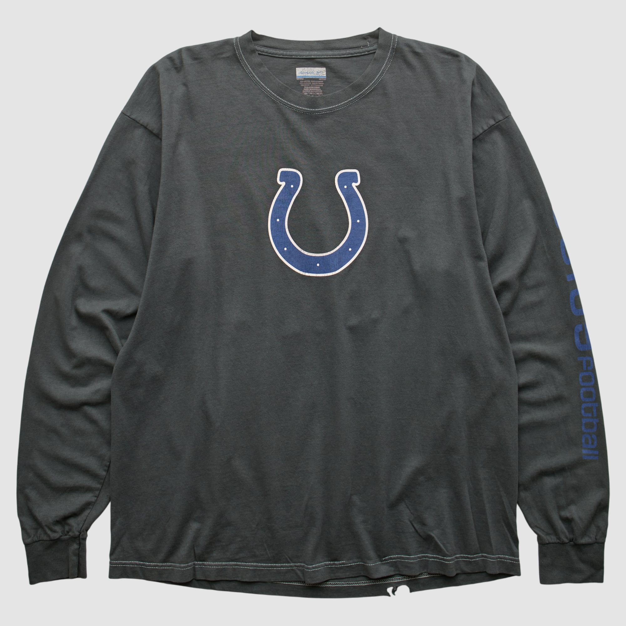 Indianapolis Colts Reebok 2000s Long Sleeve T-shirt - Charcoal - L
