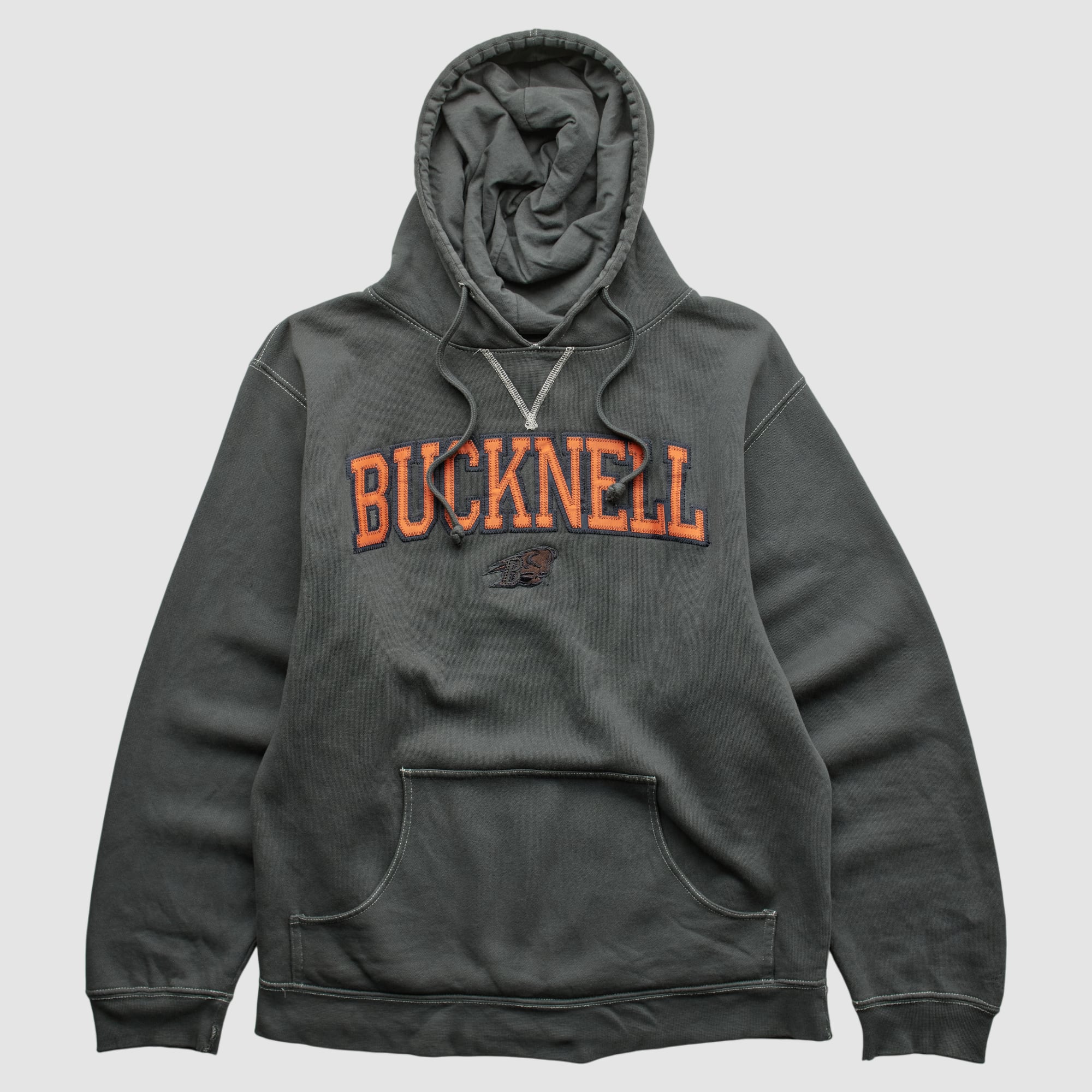 Bucknell Bison TCX Apparel 2010s Hooded Pullover Sweatshirt - Charcoal - XS