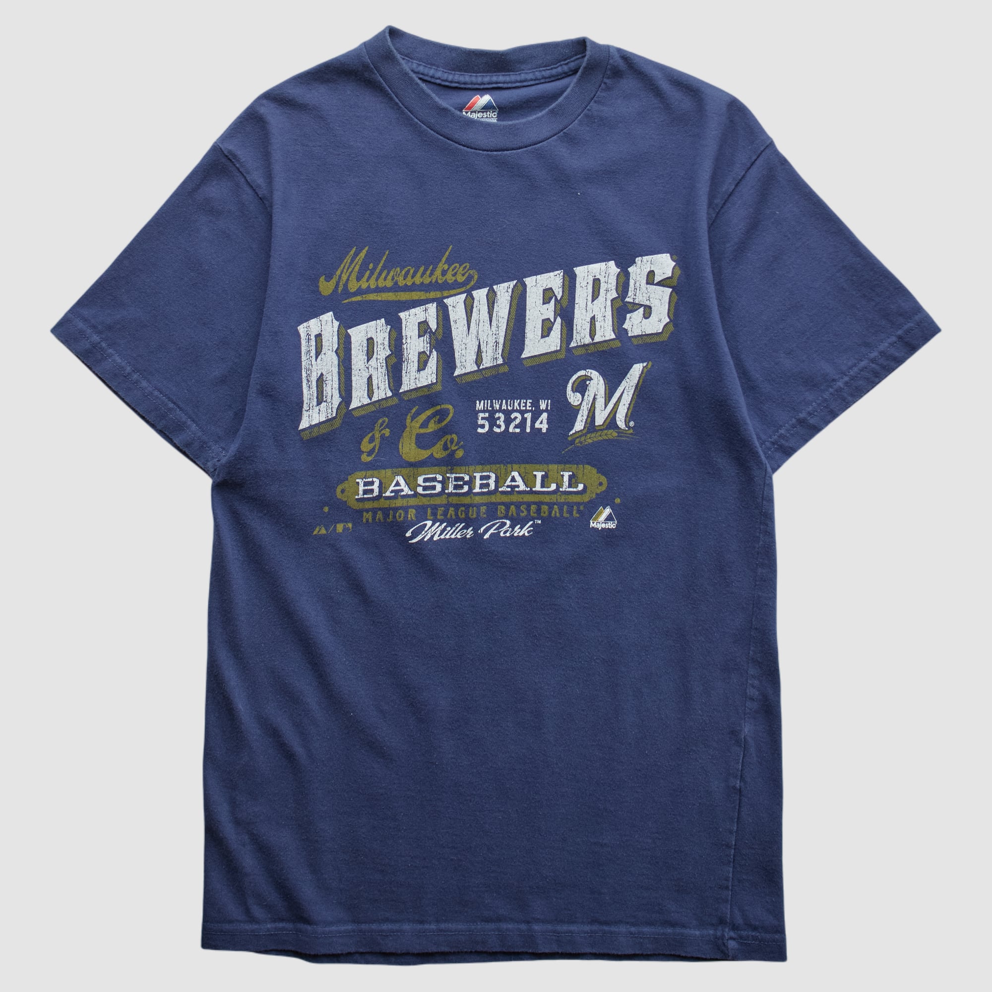 Milwaukee Brewers Majestic 2010s T-shirt - Navy - S