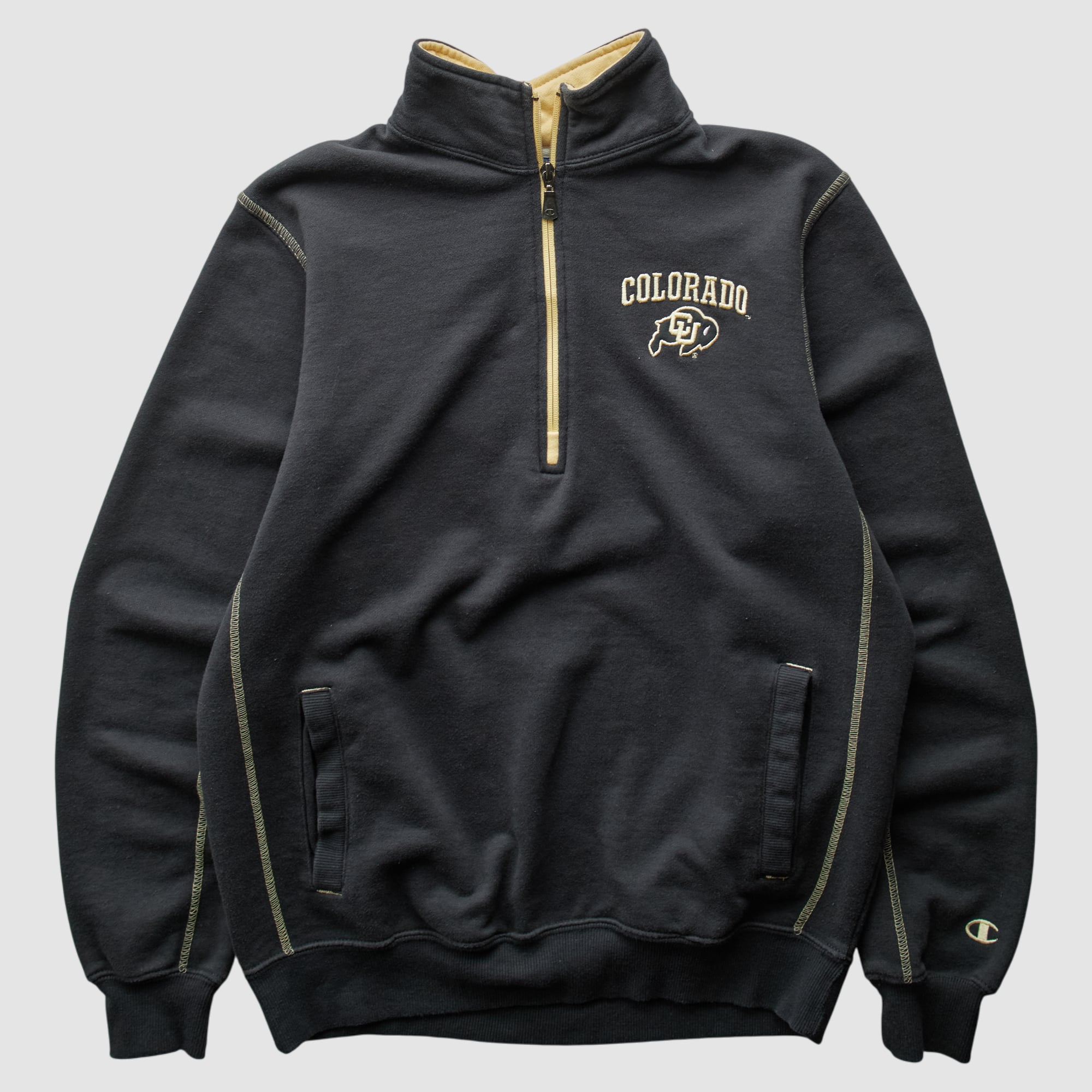 Colorado Buffaloes Champion 2000s 1/4 Zip Sweatshirt - Black - S