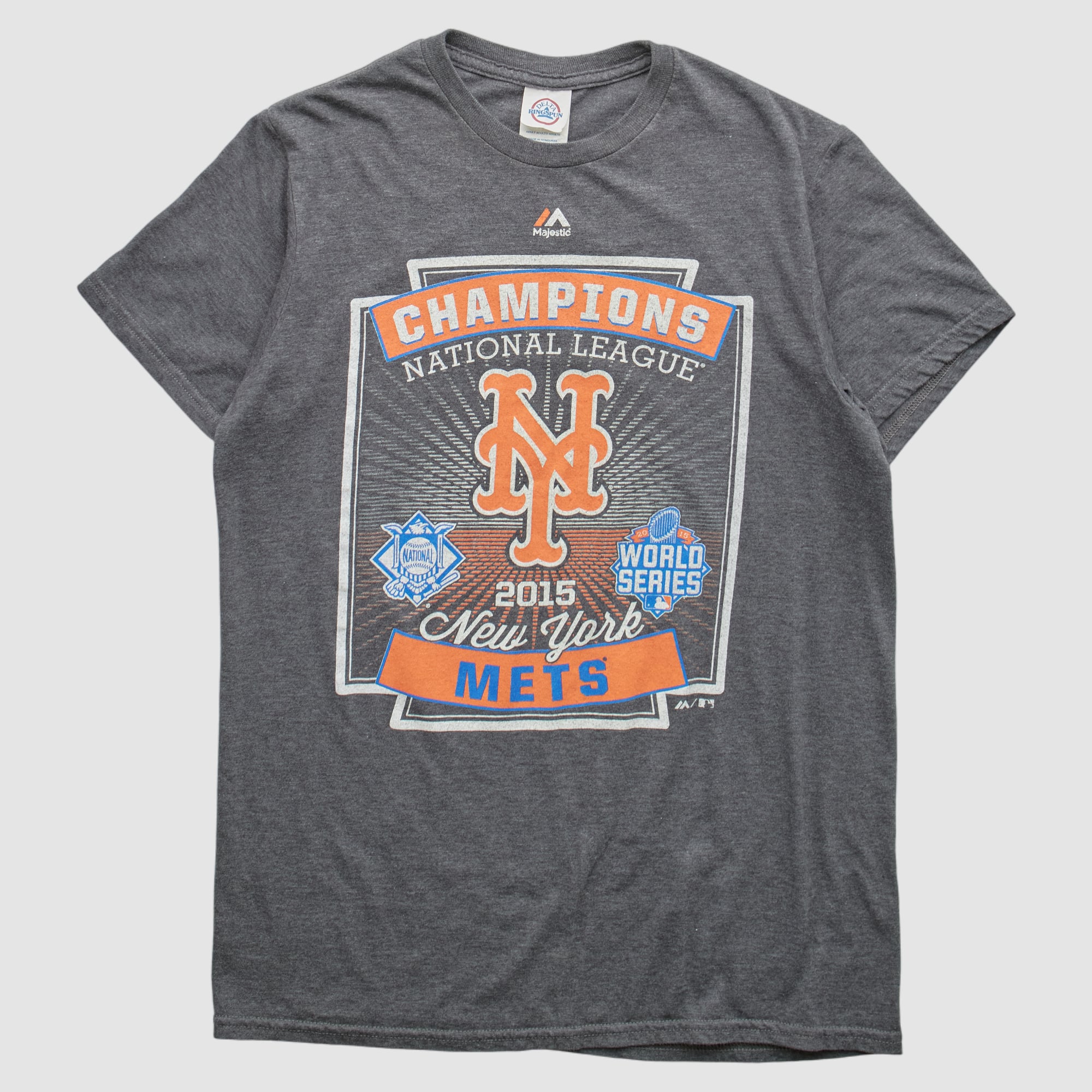 New York Mets Majestic 2015 T-shirt - Dark Heather Gray - XS
