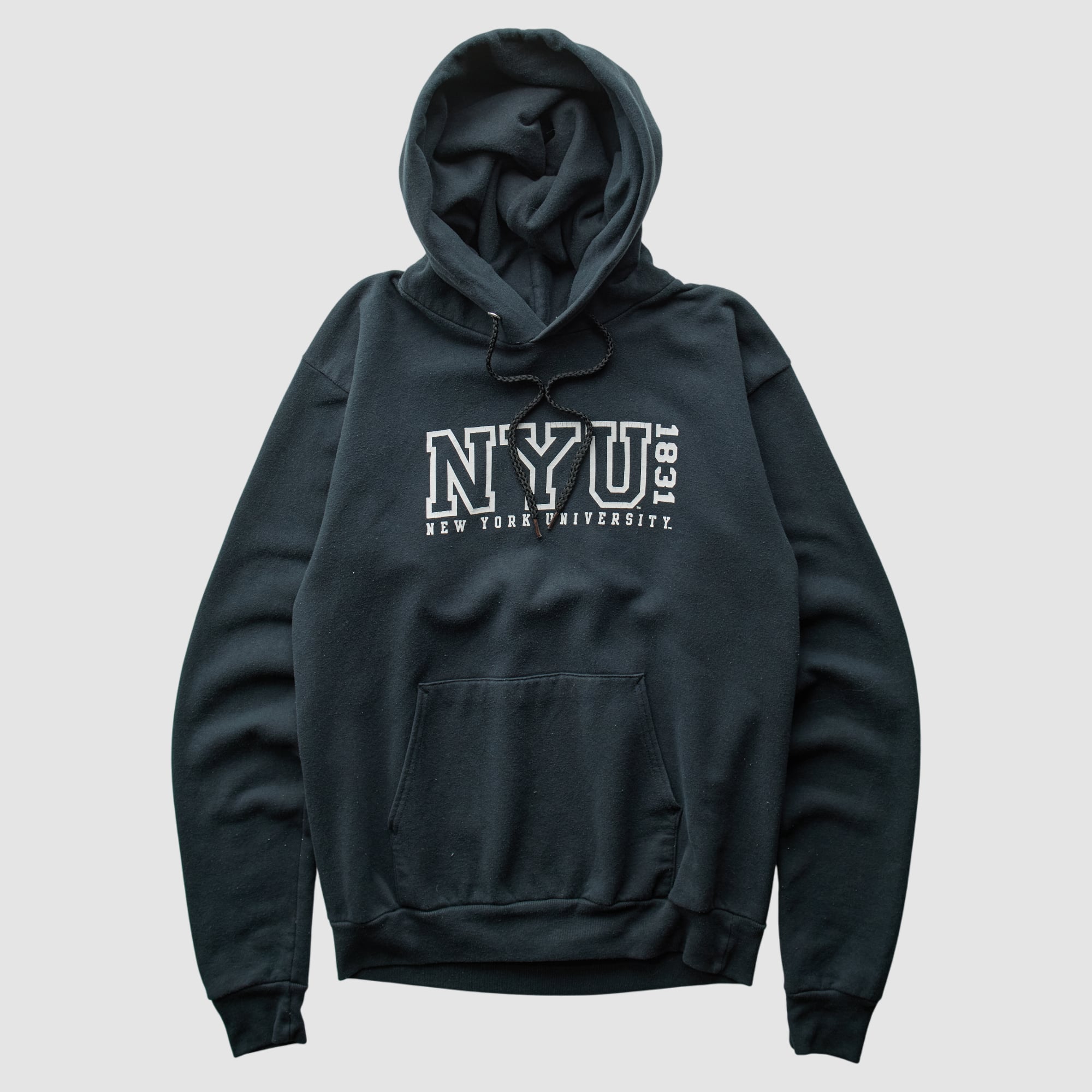 NYU Violets Hanes 2000s Hooded Sweatshirt - Black - XXS