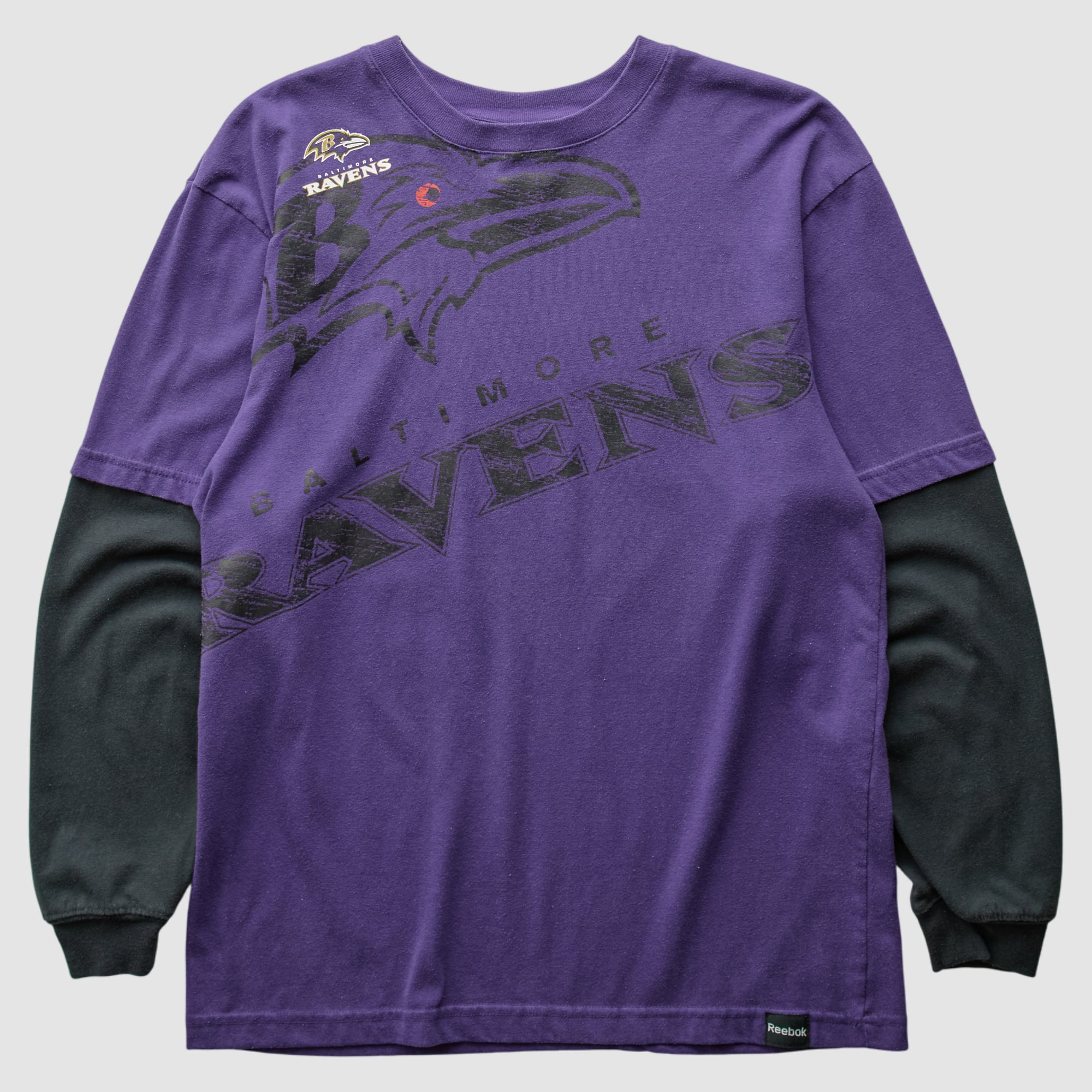 Baltimore Ravens Reebok 2010s Long Sleeve T-shirt - Purple - S