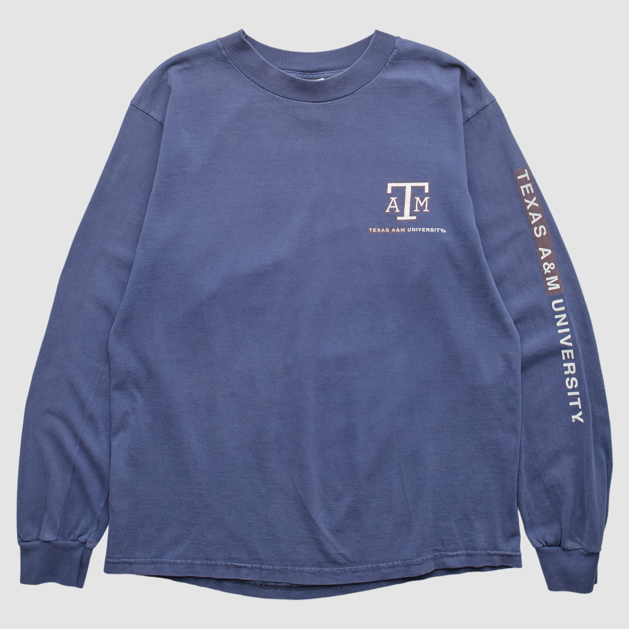 Texas A&M Aggies 90s Long Sleeve T-shirt - Blue - XS