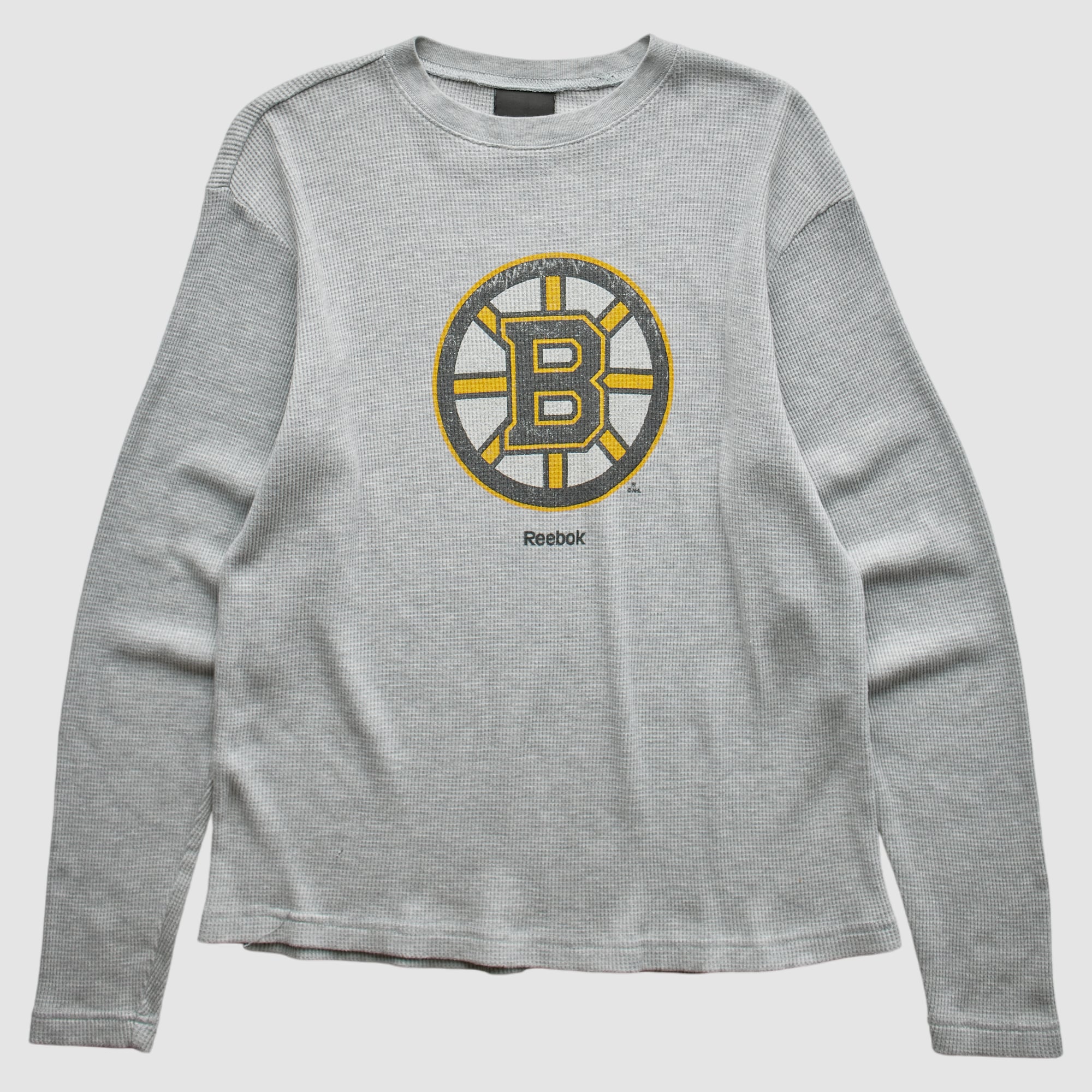 Boston Bruins Reebok 2010s Long Sleeve Top - Heather Gray - XS