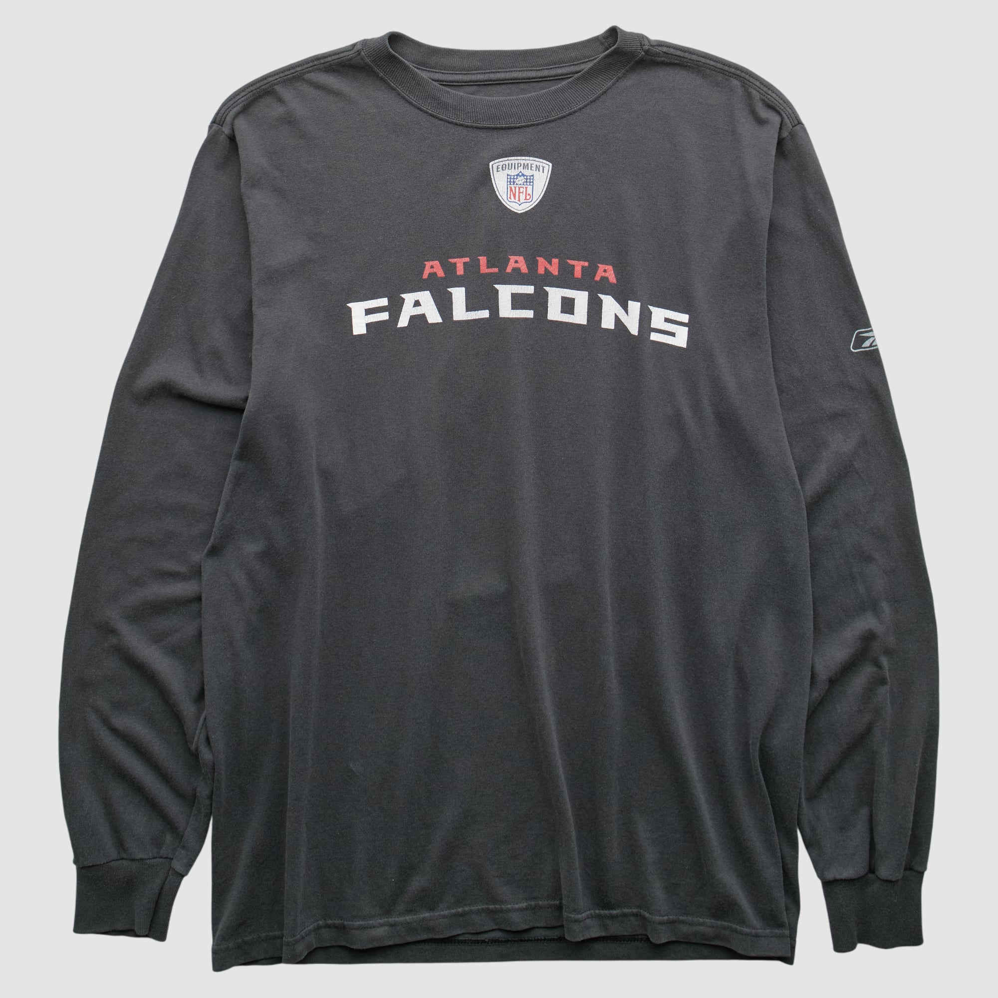 Atlanta Falcons Reebok 2000s Long Sleeve T-shirt - Charcoal - S