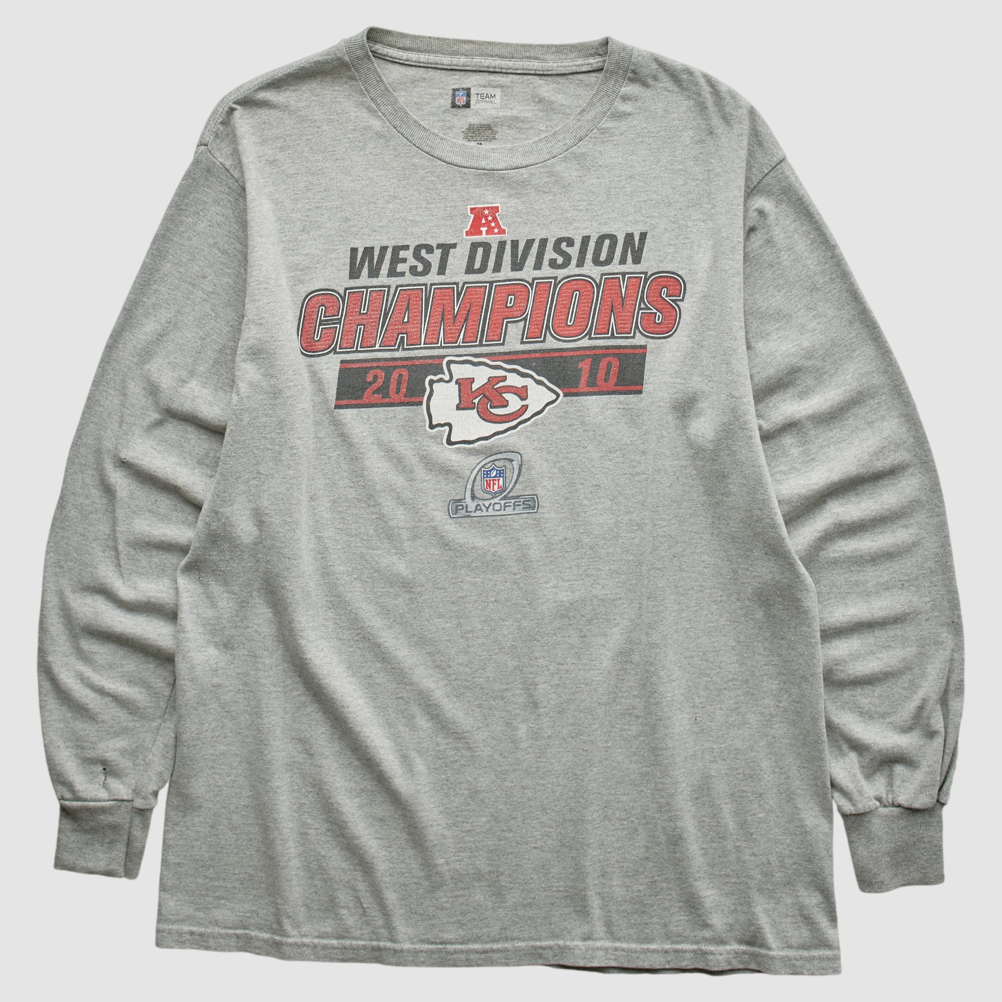 Kansas City Chiefs NFL 2010 Long Sleeve T-shirt - Heather Gray - M