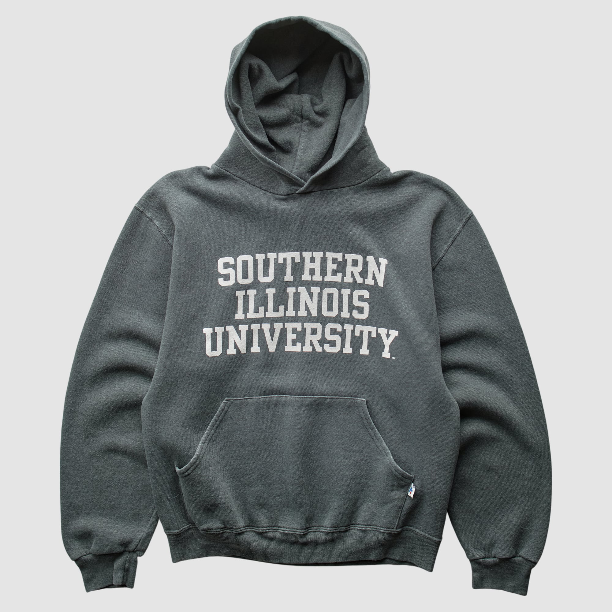 Southern Illinois Salukis Russell 2000s Hooded Pullover Sweatshirt - Charcoal - XXS