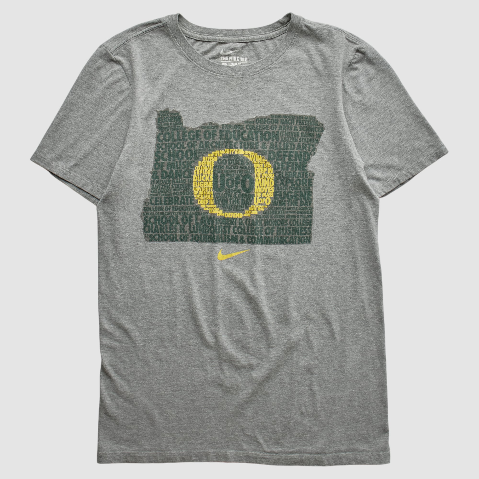 Oregon Ducks Nike 2010s T-shirt - Heather Gray - XXS