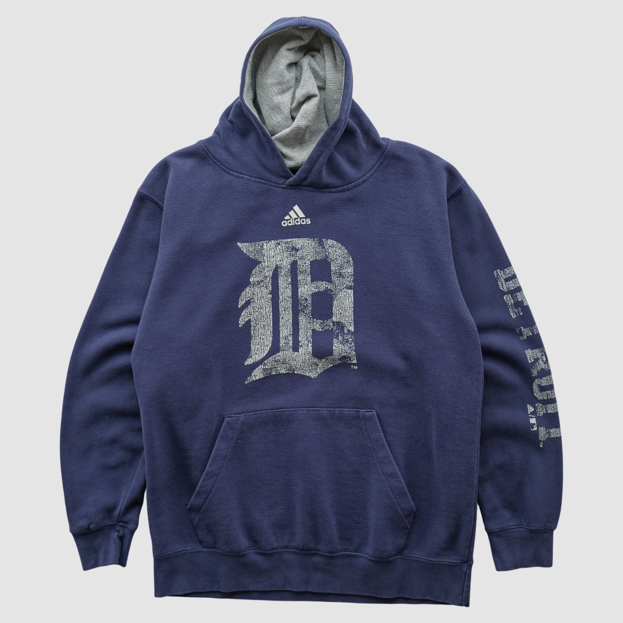 Detroit Tigers Adidas 2010s Hooded Pullover Sweatshirt - Navy - XS