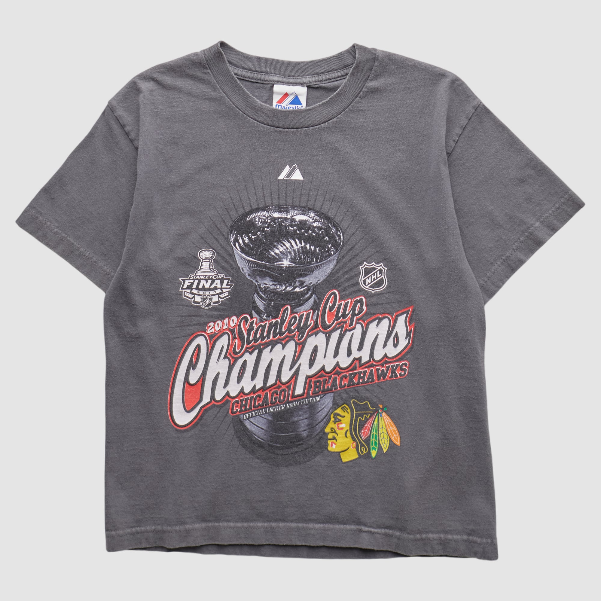 Chicago Blackhawks Majestic 2010 T-shirt - Charcoal - XS
