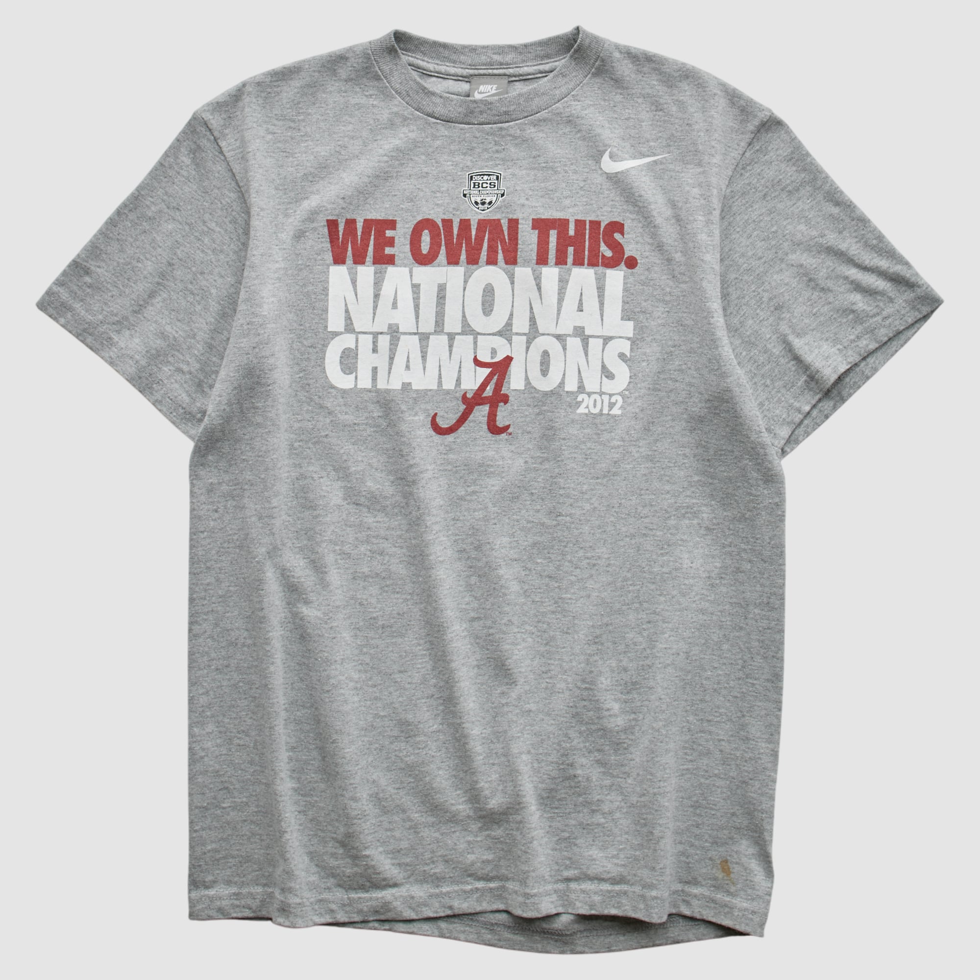 Alabama Crimson Tide Nike 2012 T-shirt - Heather Gray - XS