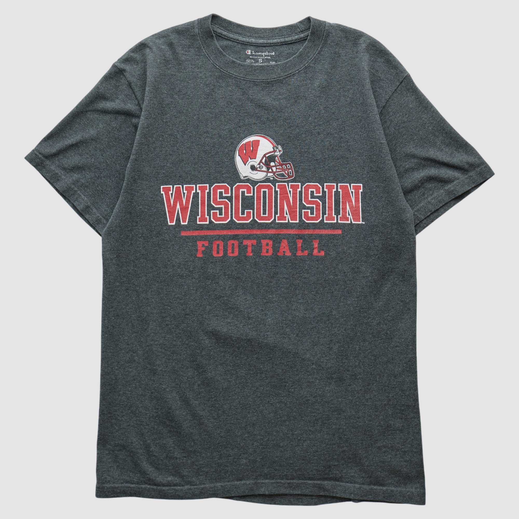 Wisconsin Badgers Champion 2010s T-shirt - Dark Heather Gray - S
