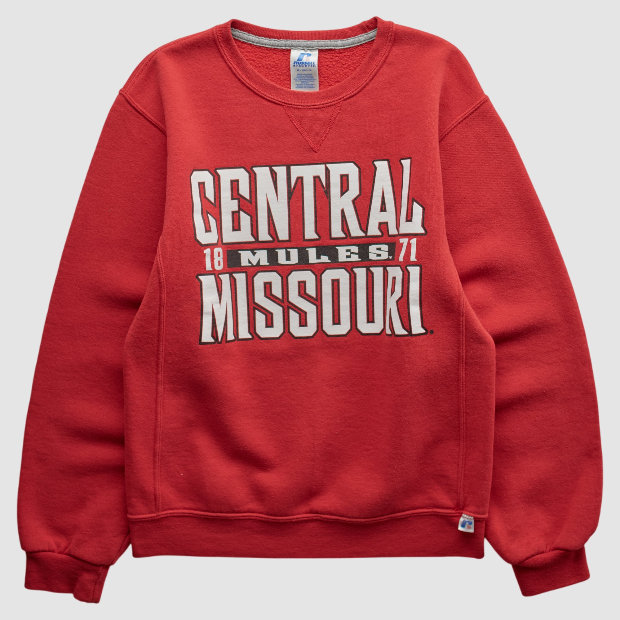Central Missouri Mules Russell 2010s Pullover Sweatshirt - Red - XXS