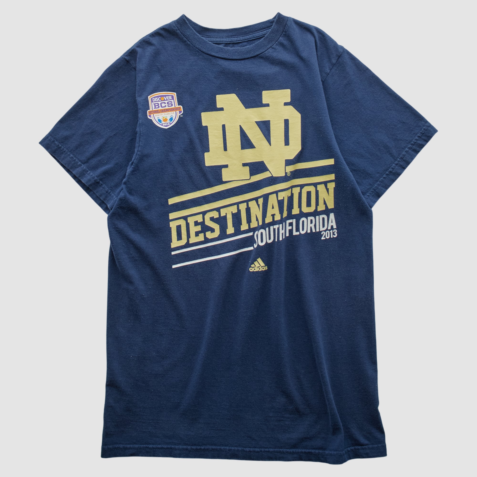 Notre Dame Fighting Irish Adidas 2013 T-shirt - Navy - XXS
