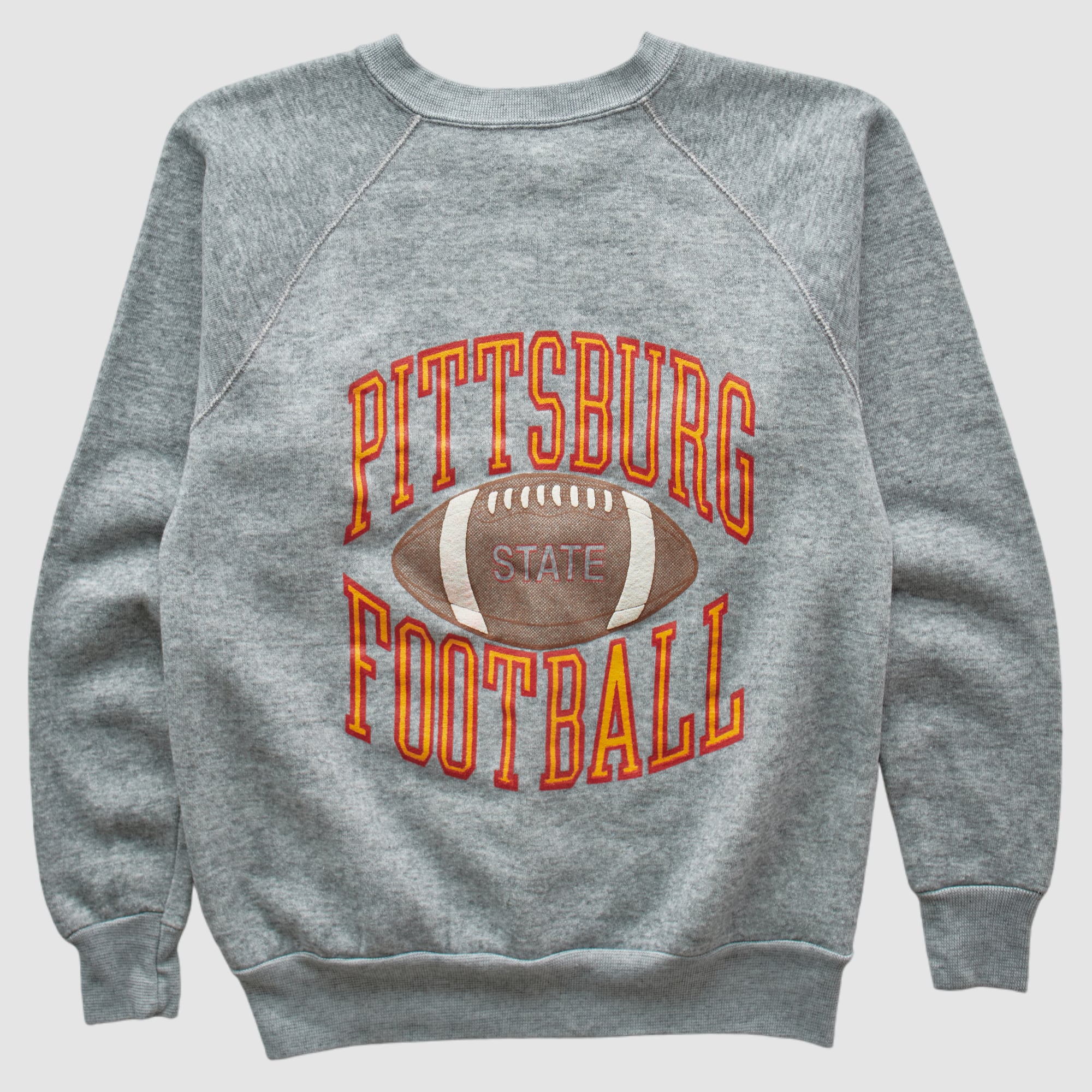 Pittsburg State Gorillas 80s Pullover Sweatshirt - Heather Gray - XXS