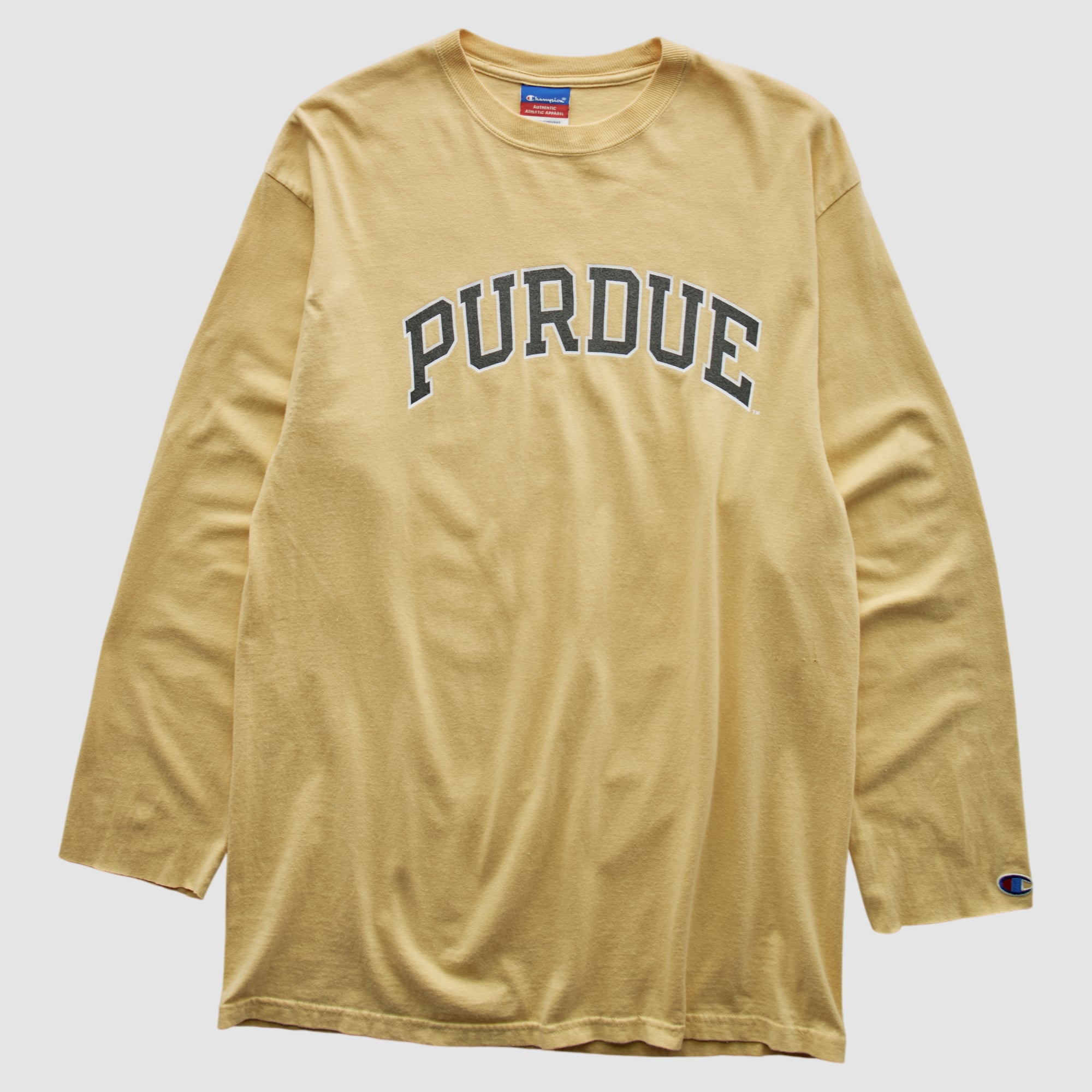 Purdue Boilermakers Champion 2000s Long Sleeve T-shirt - Tan - M