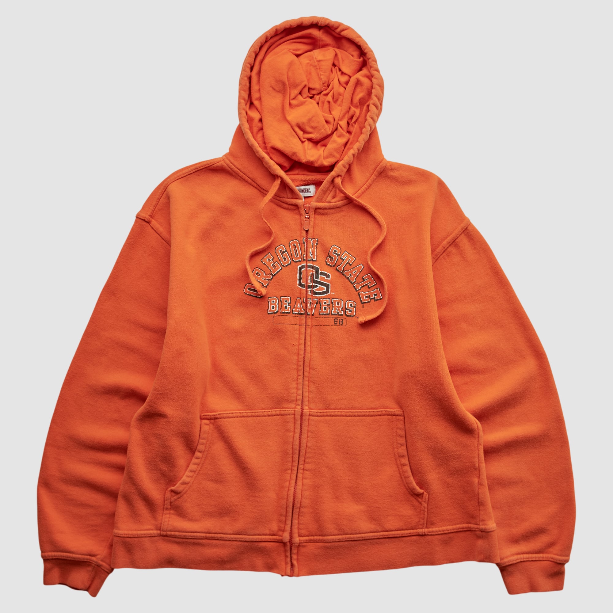 Oregon State Beavers Jansport 2000s Hooded Full Zip Sweatshirt - Orange - XS
