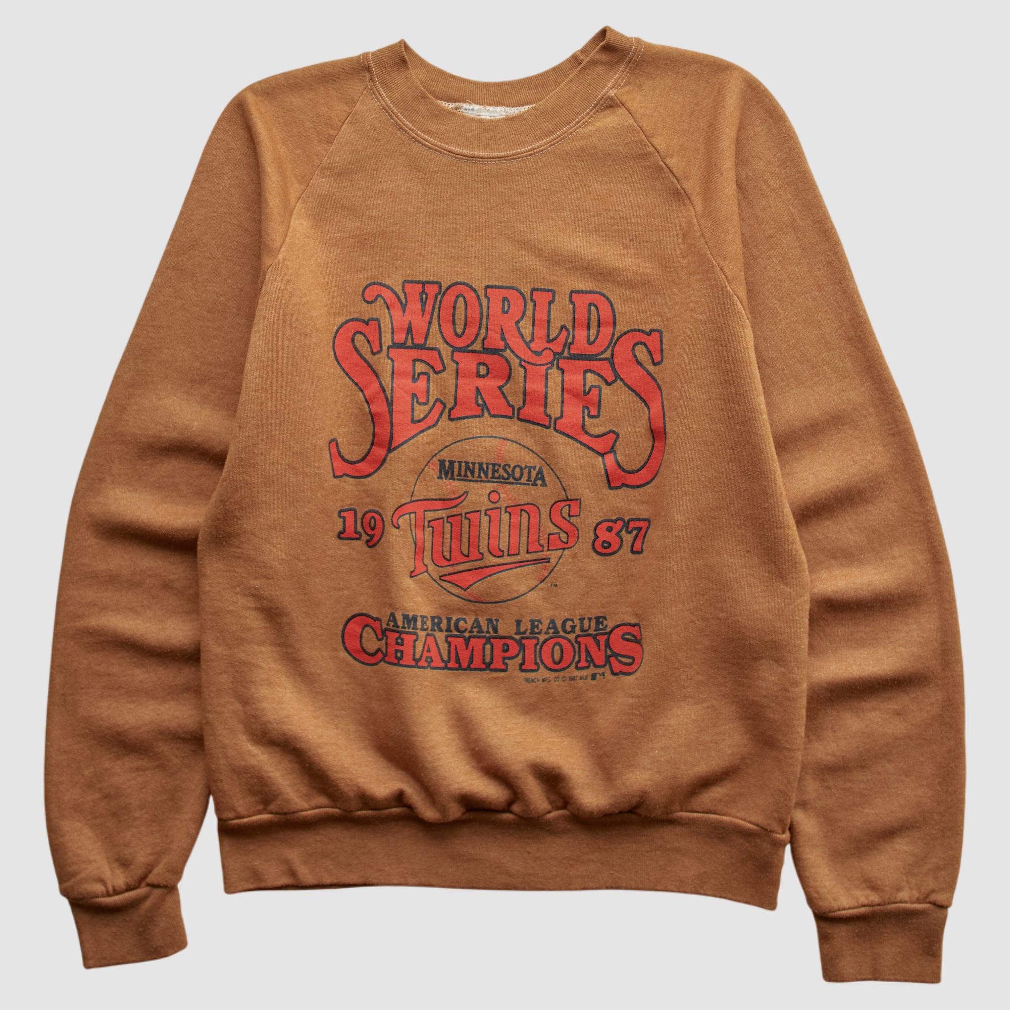 Minnesota Twins Fun Fleece 1987 Pullover Sweatshirt - Brown - XXS