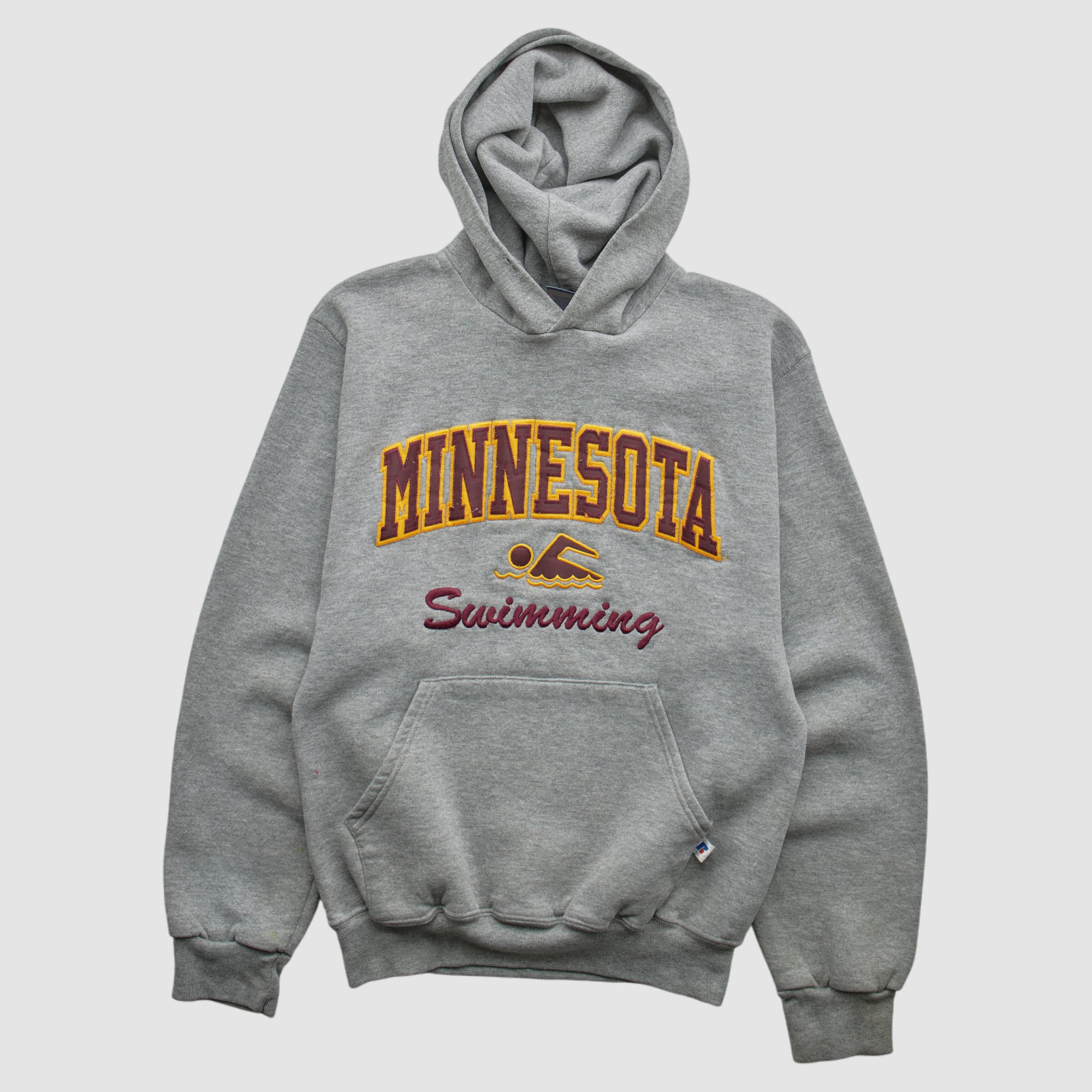 Minnesota Golden Gophers Russell 2000s Hooded Pullover Sweatshirt - Heather Gray - XXS