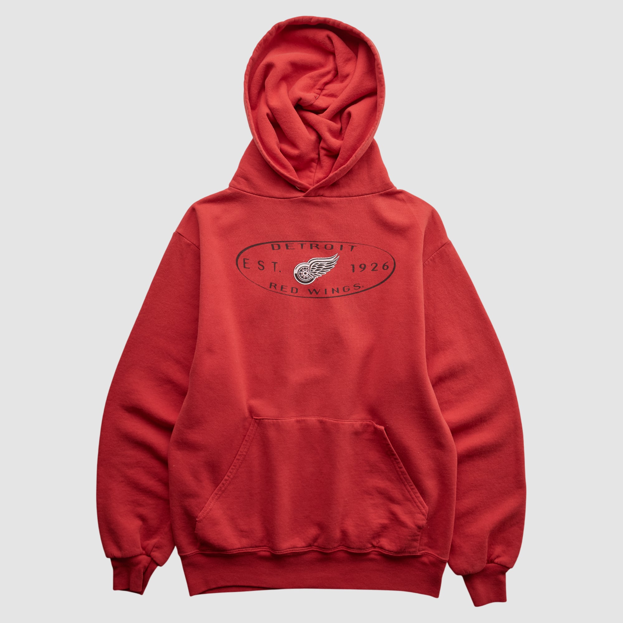 Detroit Red Wings Jerzees 2000s Hooded Pullover Sweatshirt - Red - XS