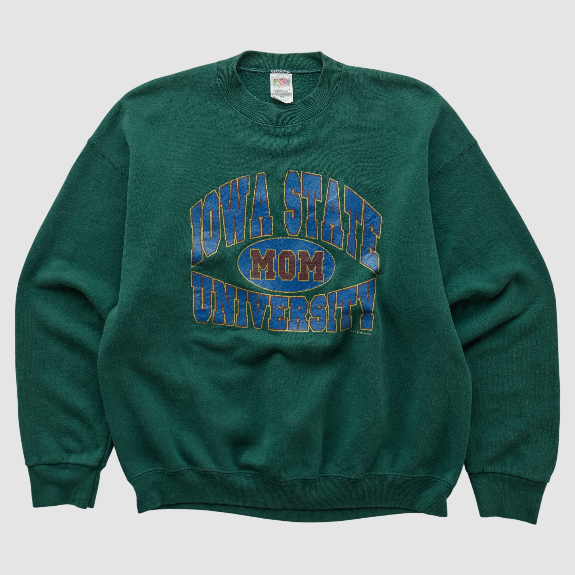 Iowa State Cyclones 90s Pullover Sweatshirt - Green - S