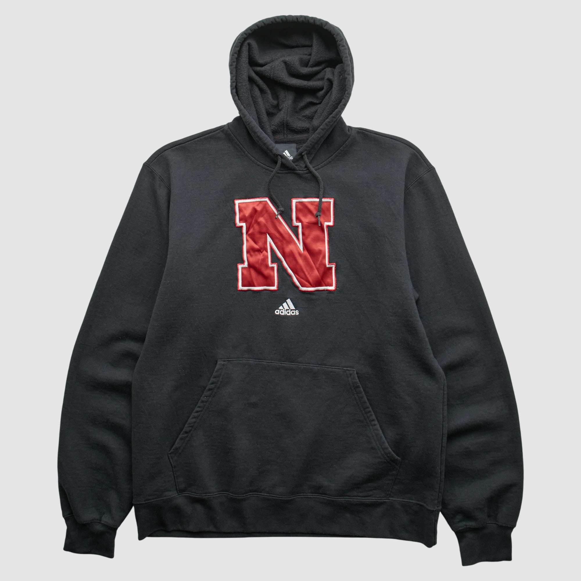 Nebraska Huskers Adidas 2010s Hooded Pullover Sweatshirt - Black - S