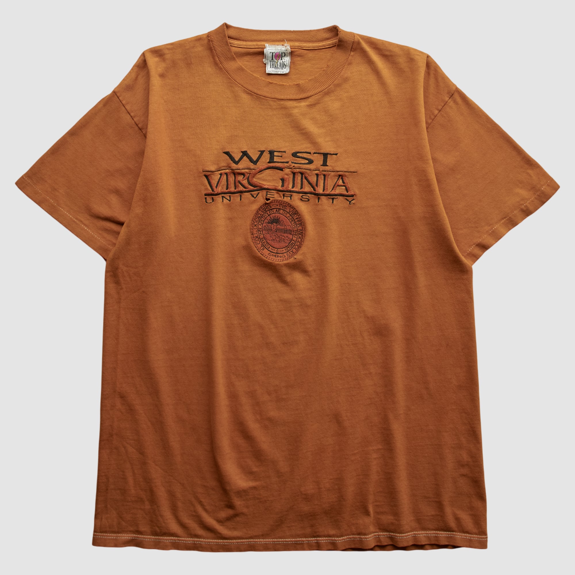West Virginia Mountaineers Top Threads 90s T-shirt - Orange - M