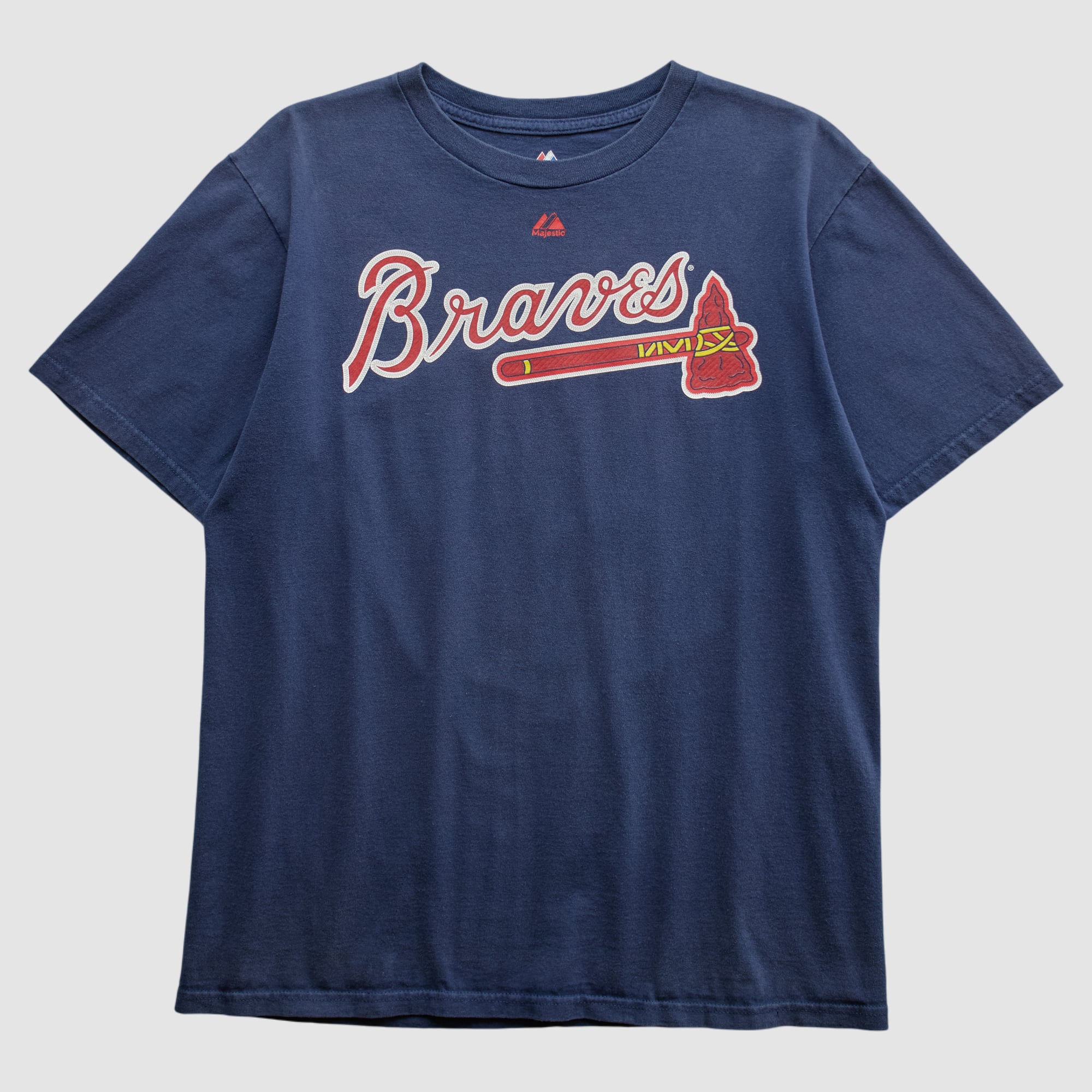 Atlanta Braves Majestic 2000s T-shirt - Navy - S