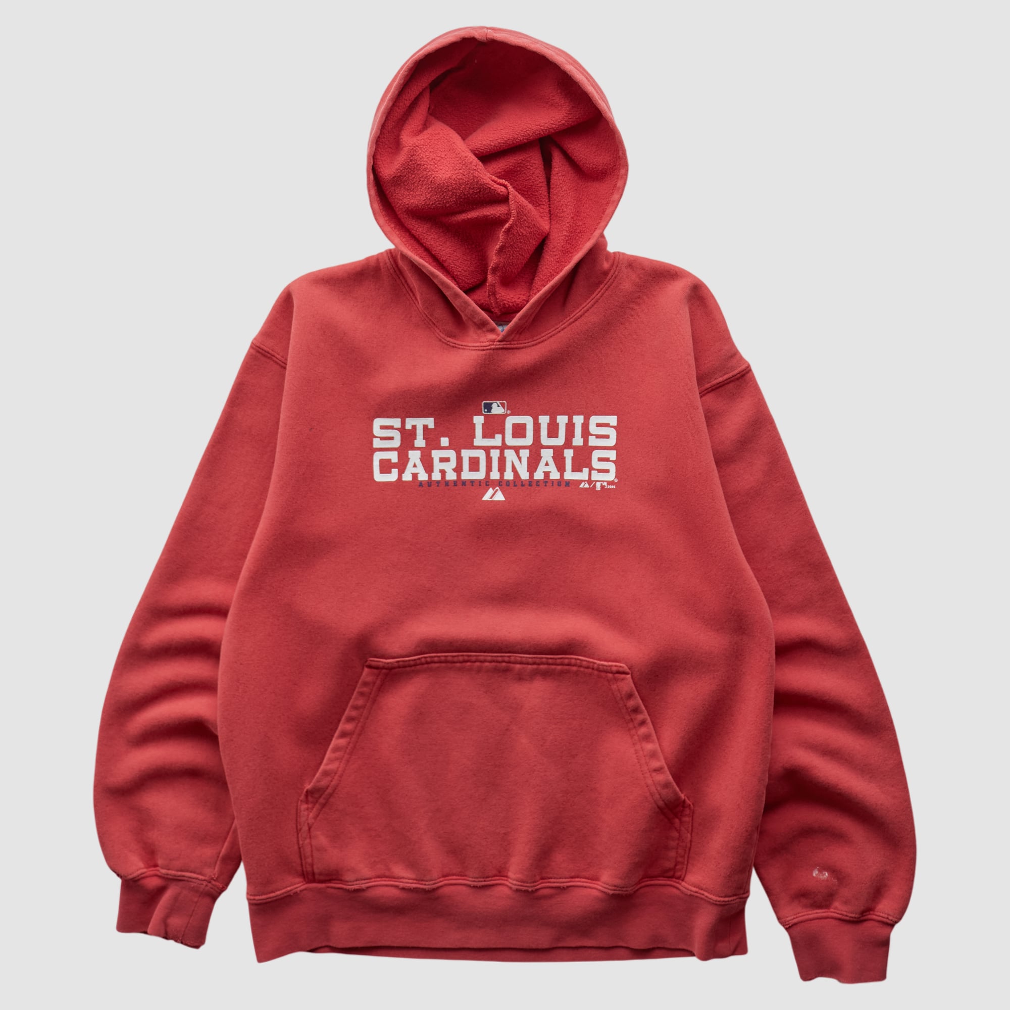 St. Louis Cardinals Majestic 2000s Hooded Pullover Sweatshirt - Red - XXS